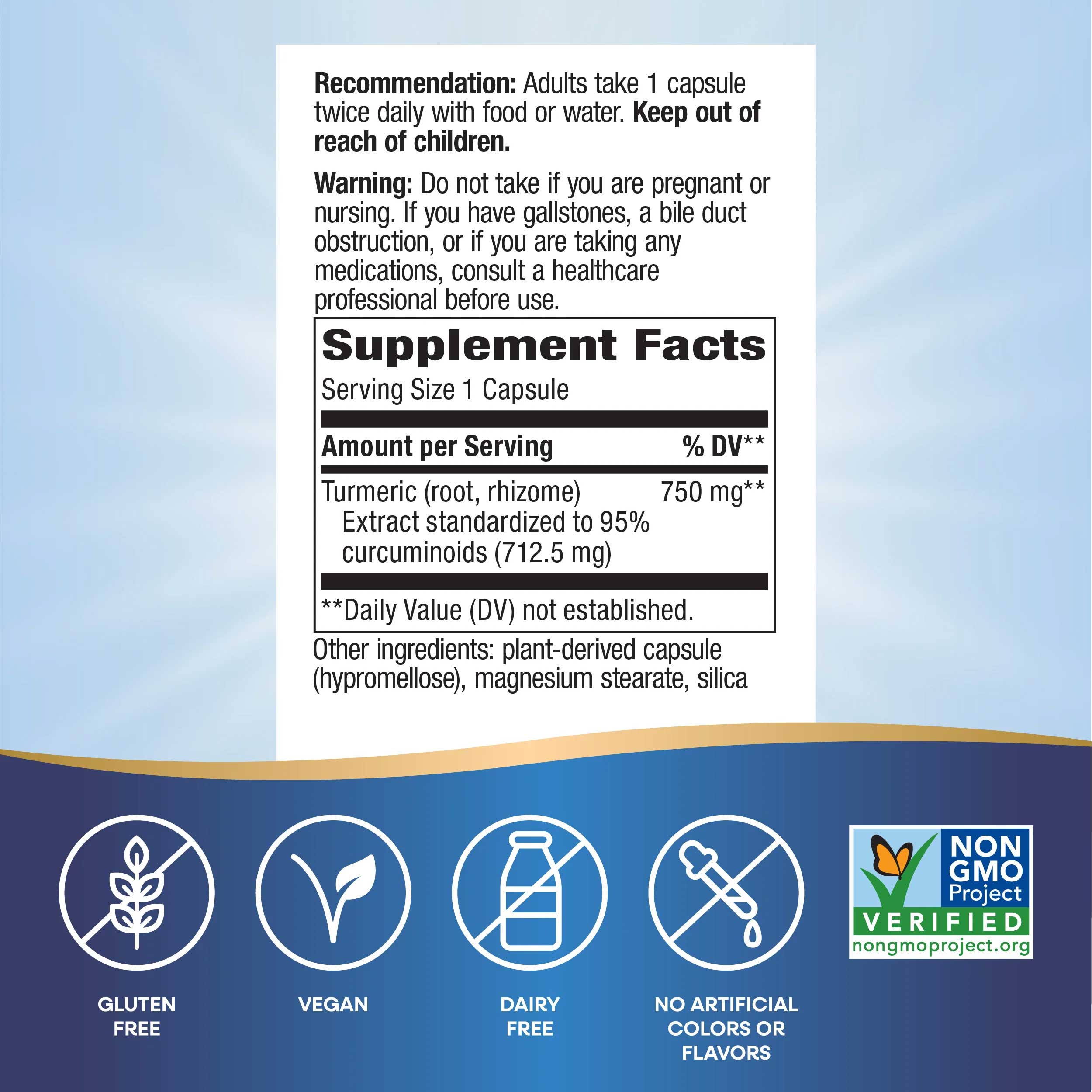 Nature's Way Max Potency Turmeric Ingredients