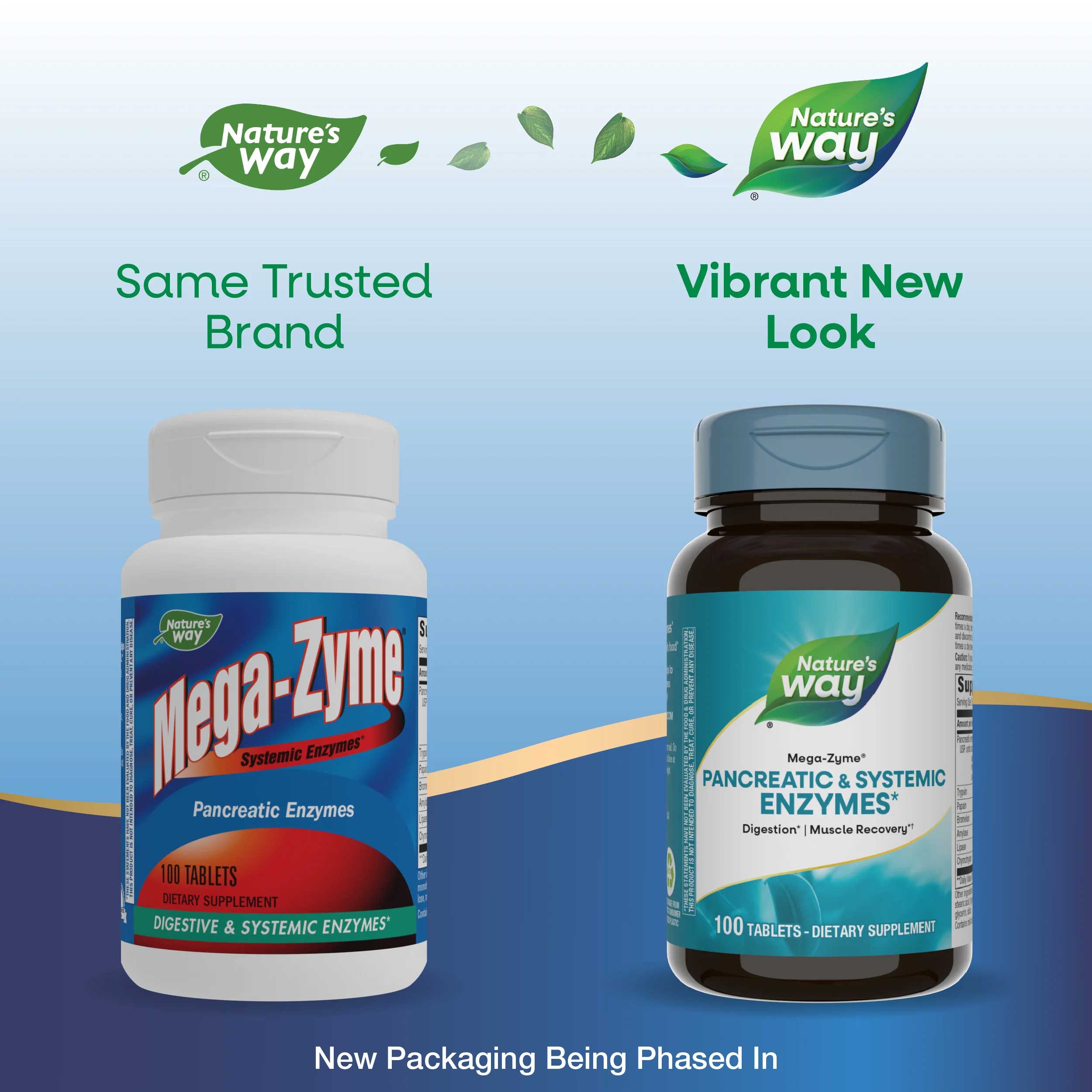 Nature's Way Mega-Zyme Pancreatic & Systemic Enzymes New Look