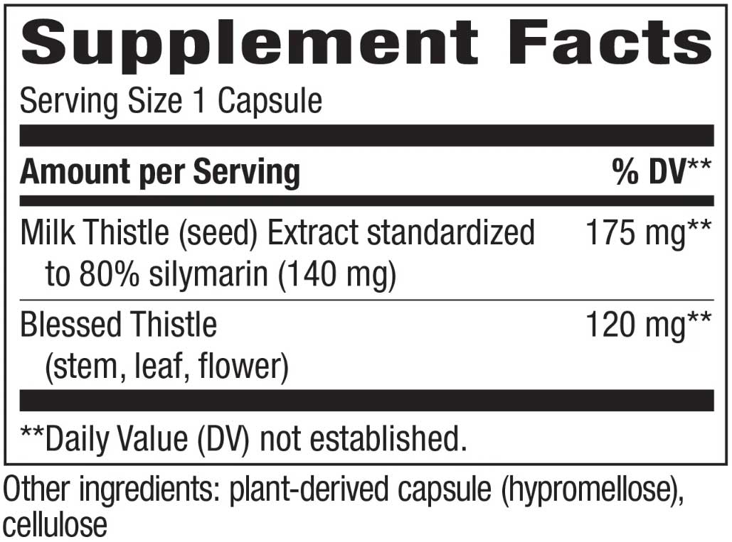 Nature's Way Milk Thistle Ingredients