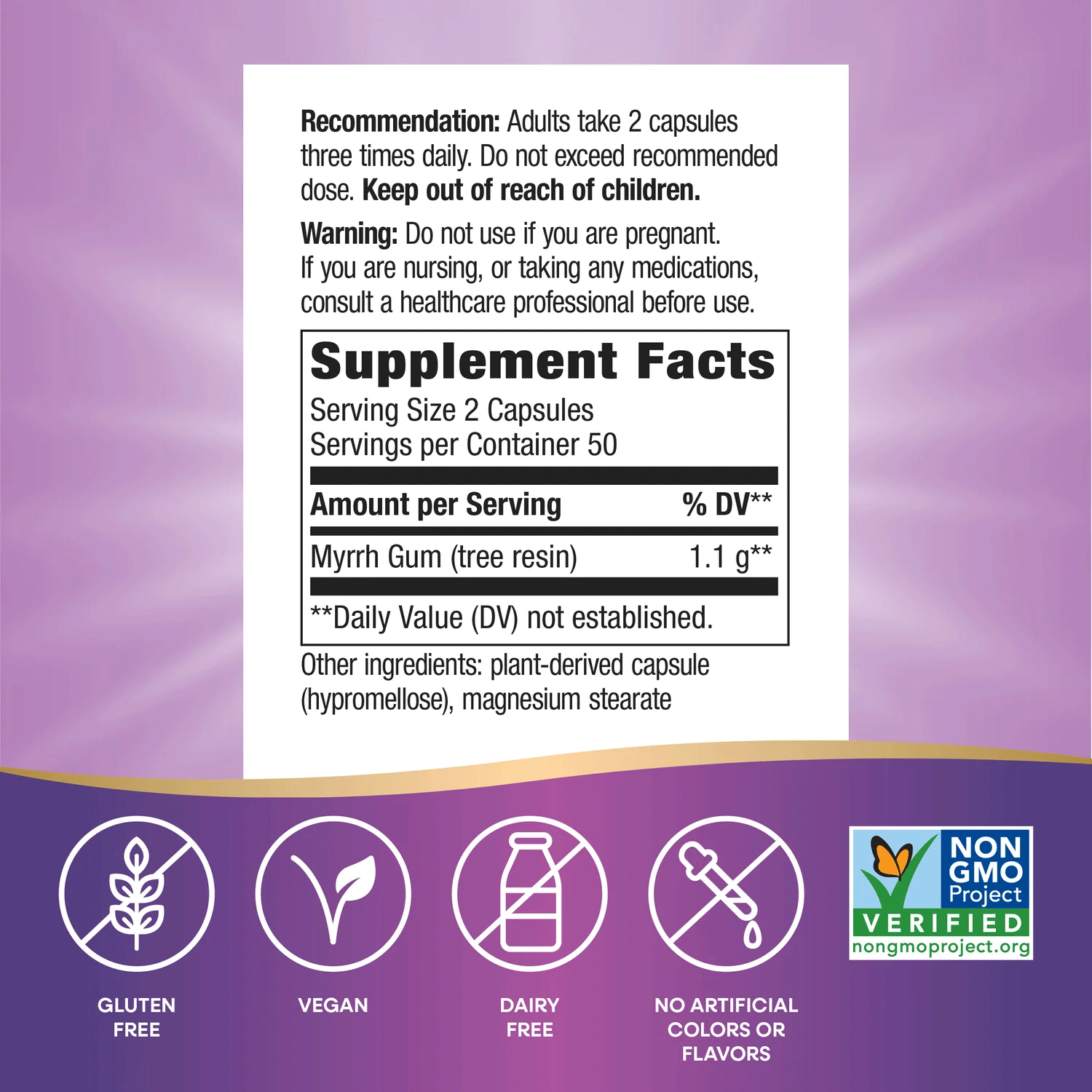 Nature's Way Myrrh Gum Ingredients