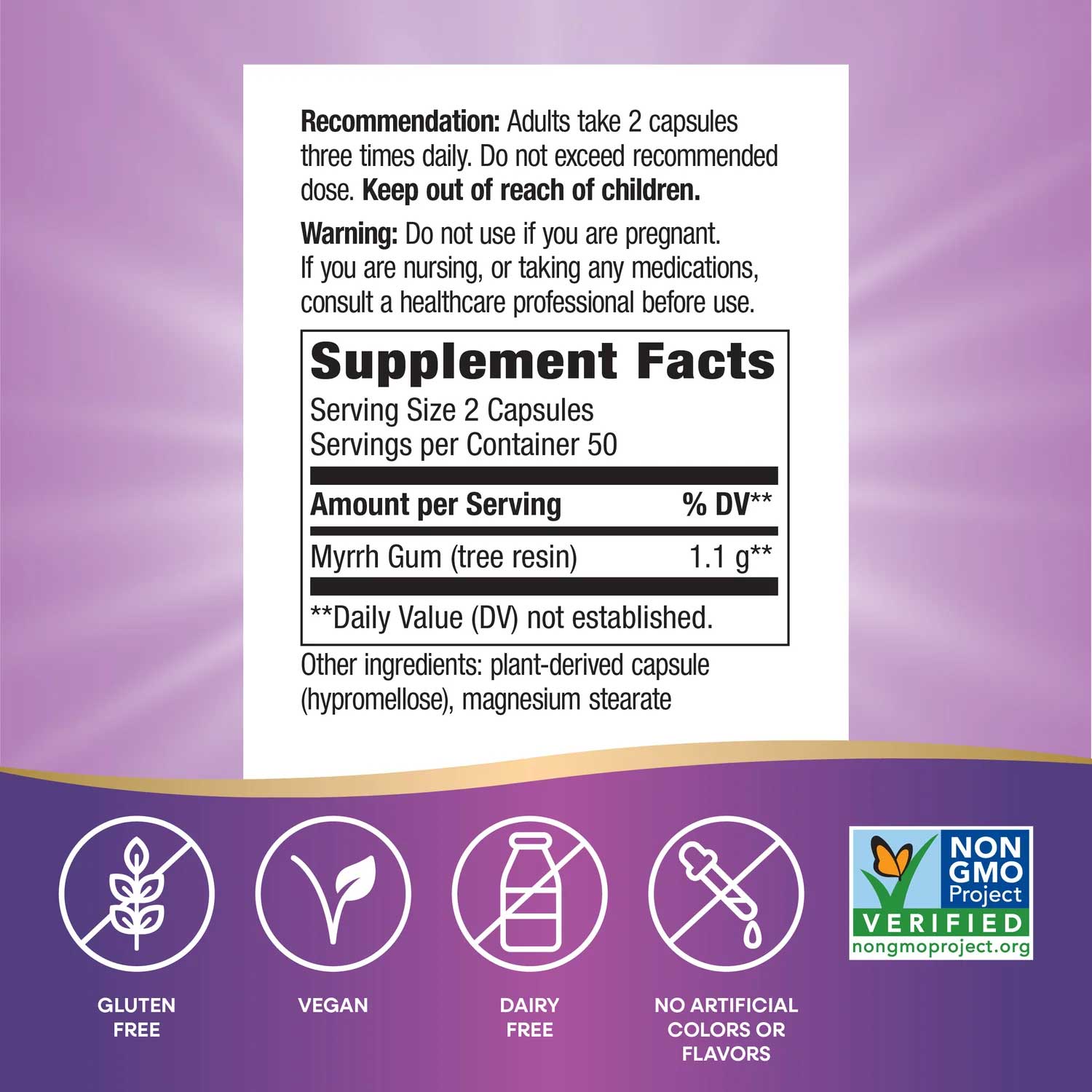 Nature's Way Myrrh Gum Ingredients