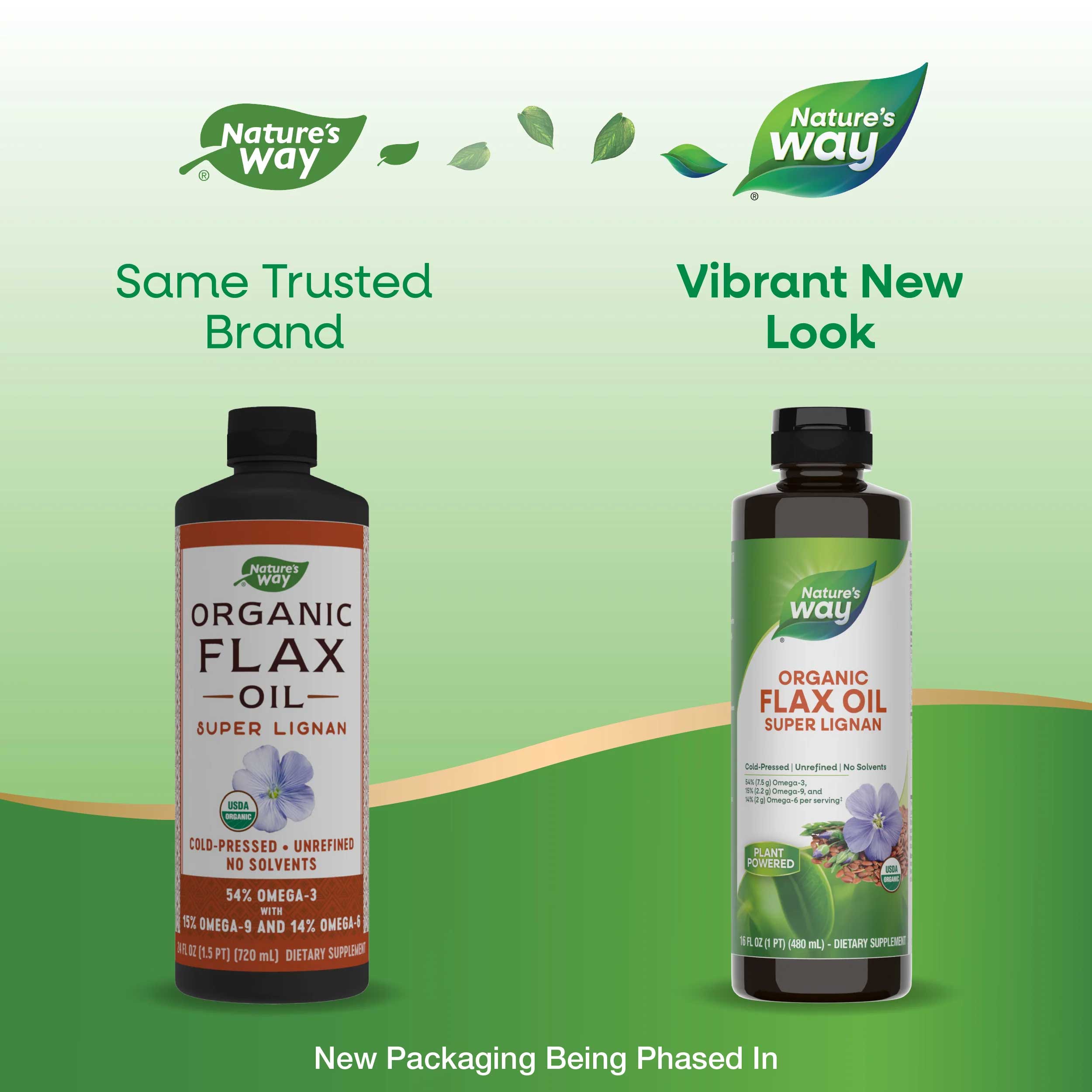 Nature's Way Organic Flax Oil Super Lignan New Look