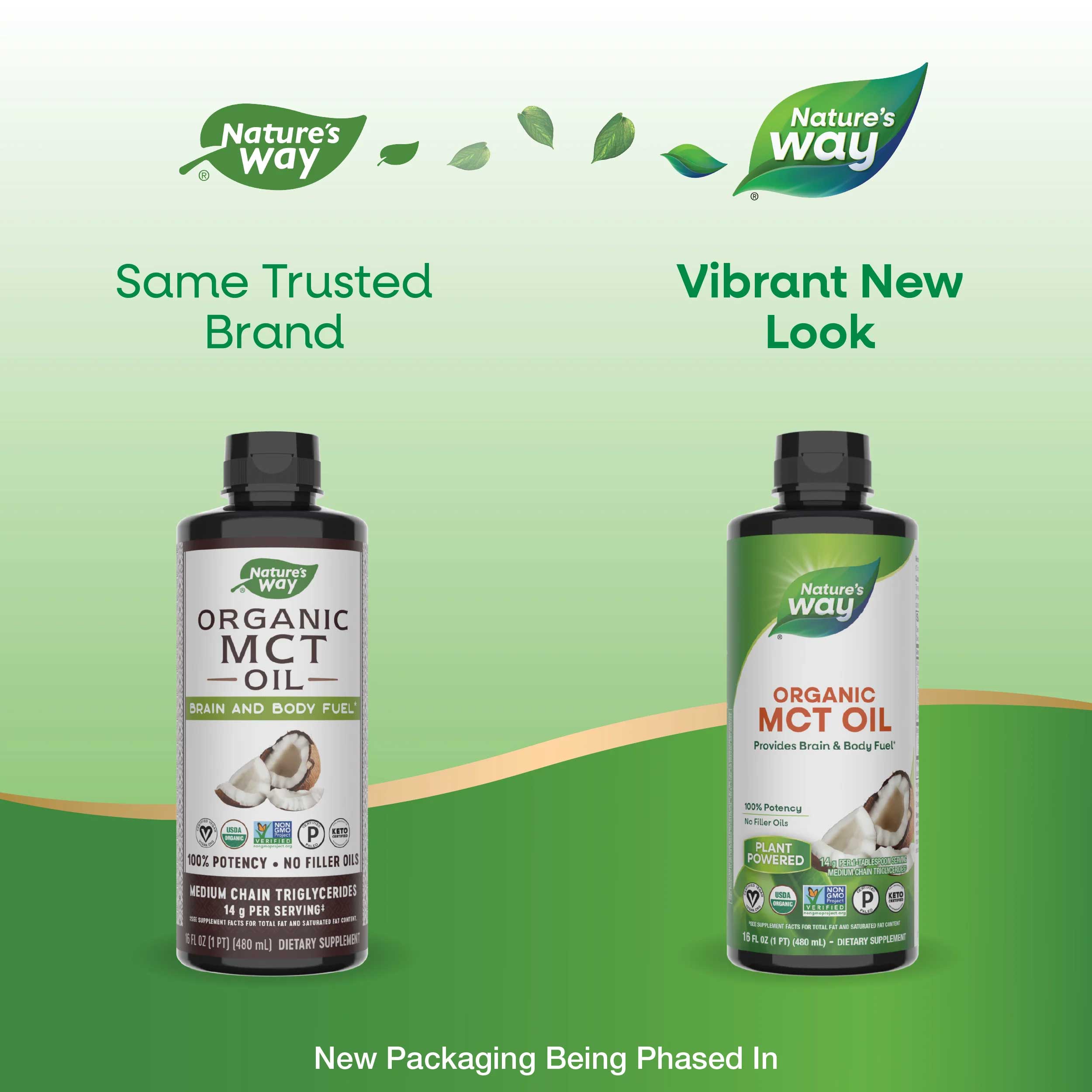 Nature's Way Organic MCT Oil New Look