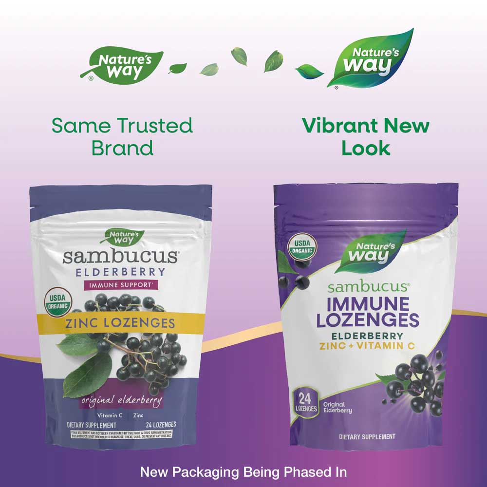 Nature's Way Sambucus Zinc Lozenges New Look