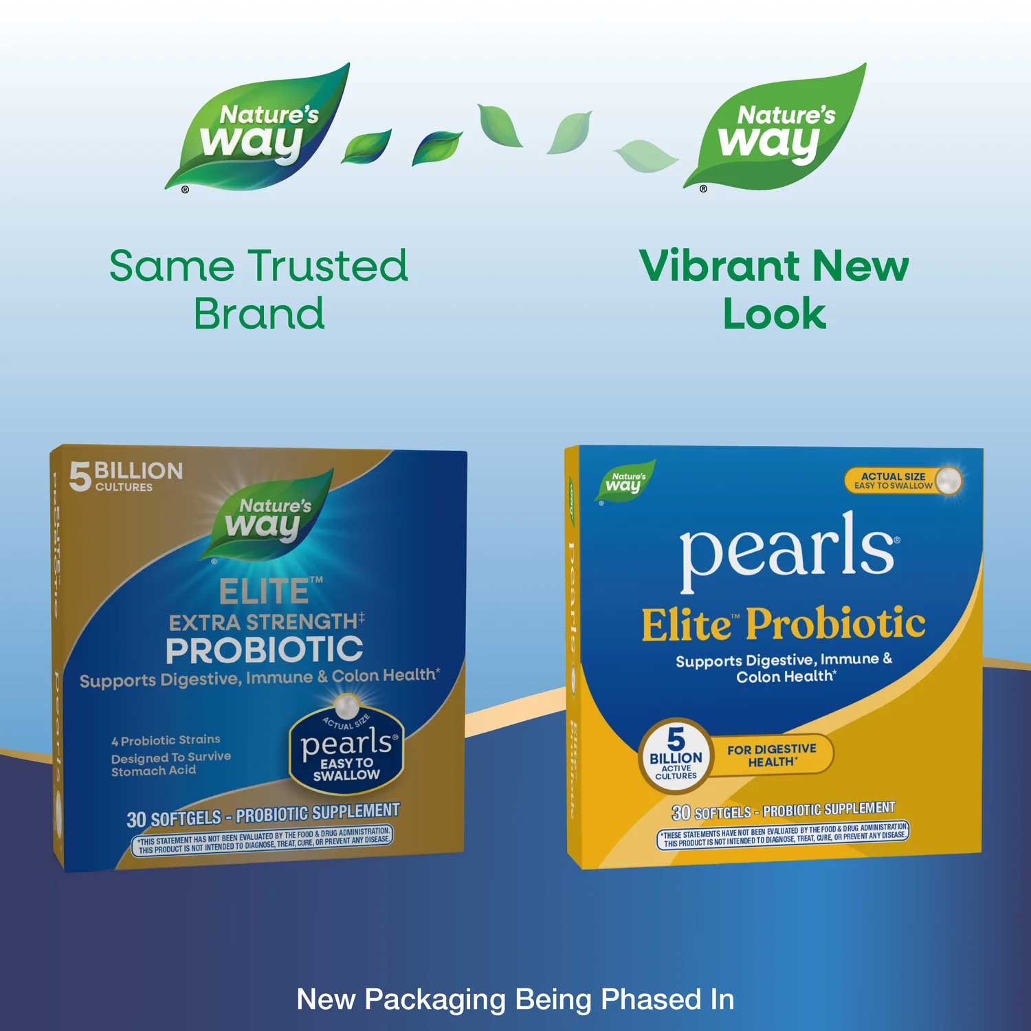 Nature's Way Pearls® Elite™ Probiotics (Formerly Elite Extra Strength Probiotic Pearls) New Look