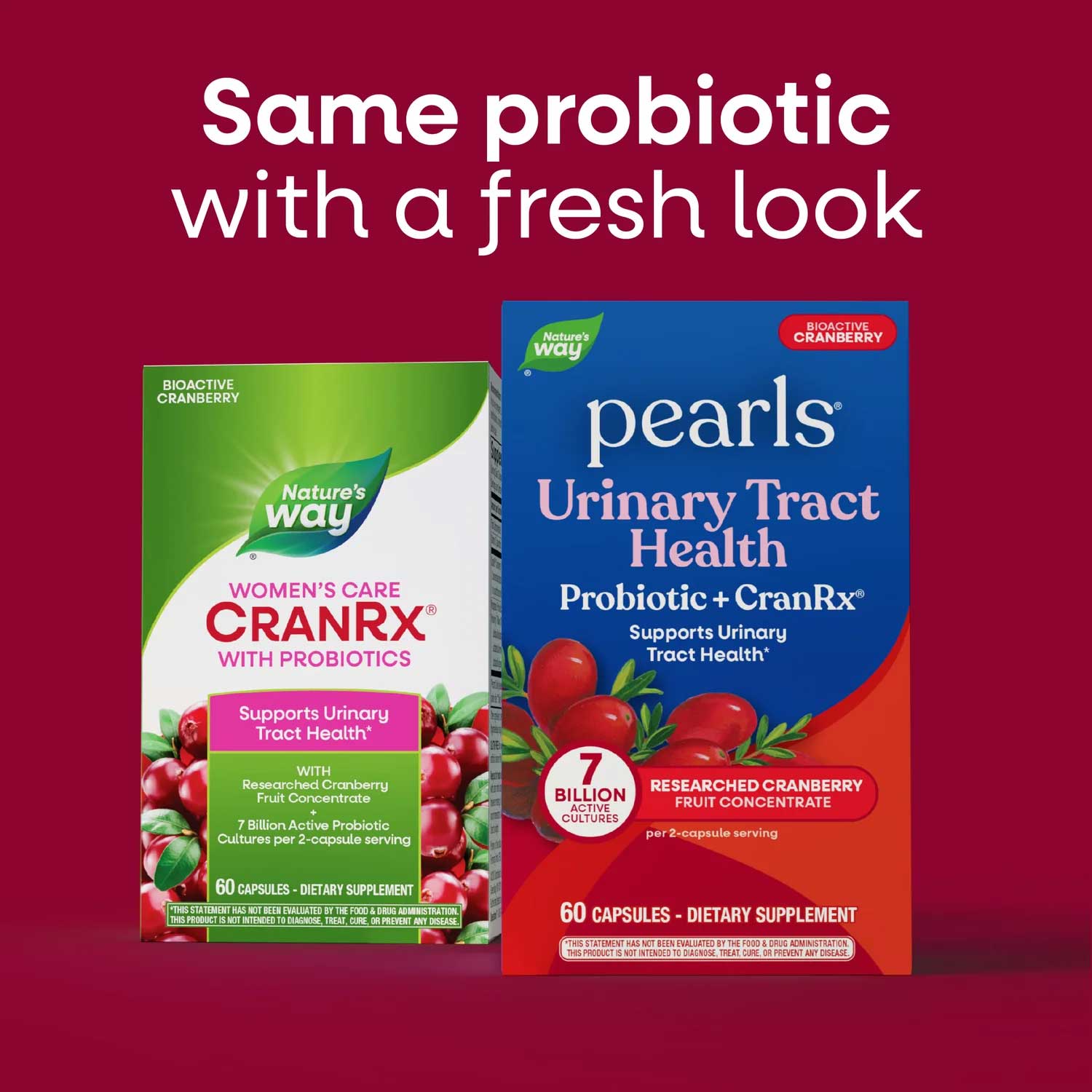 Nature's Way Pearls Urinary Tract Health Probiotic + CranRx New Look