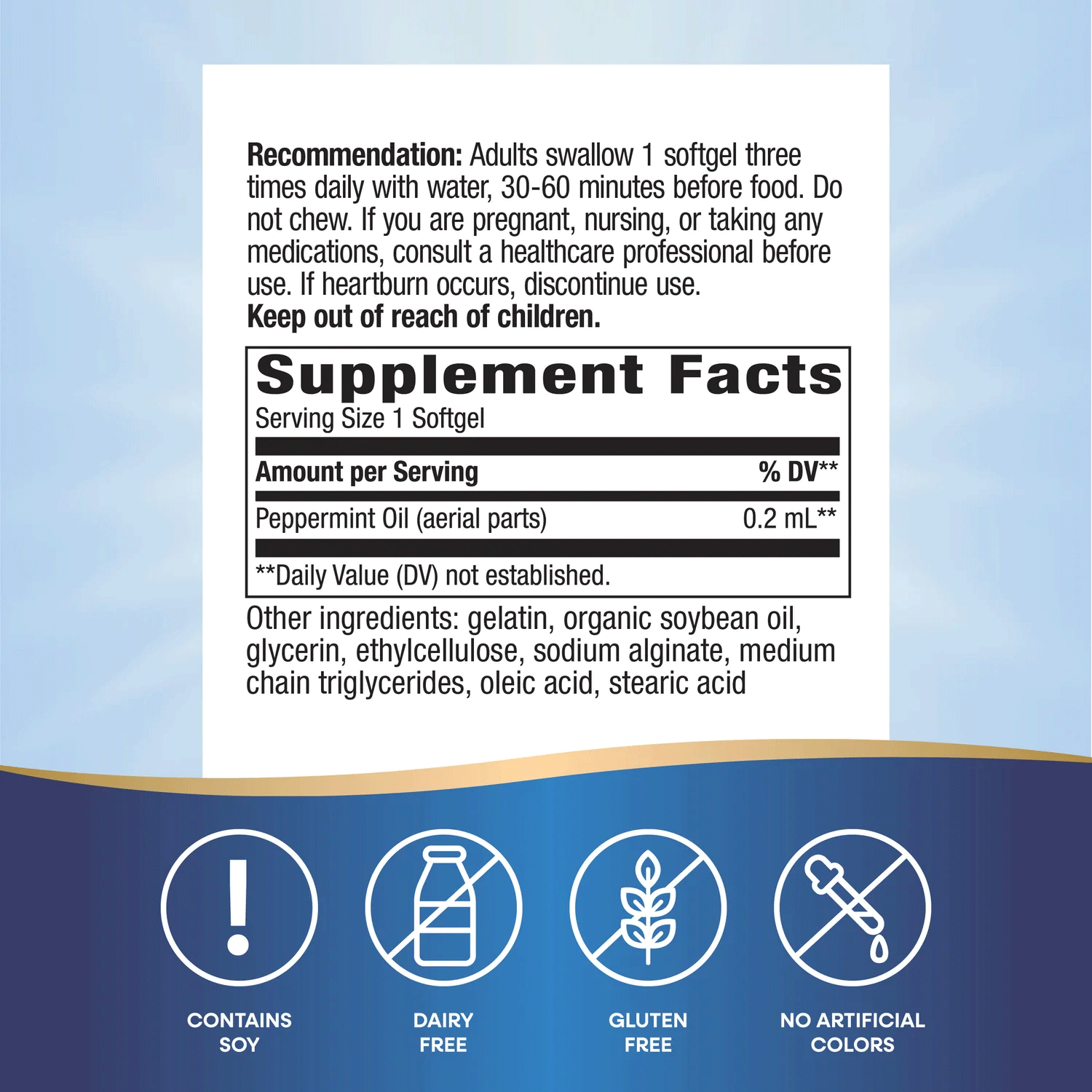 Nature's Way Pepogest Peppermint Oil Ingredients