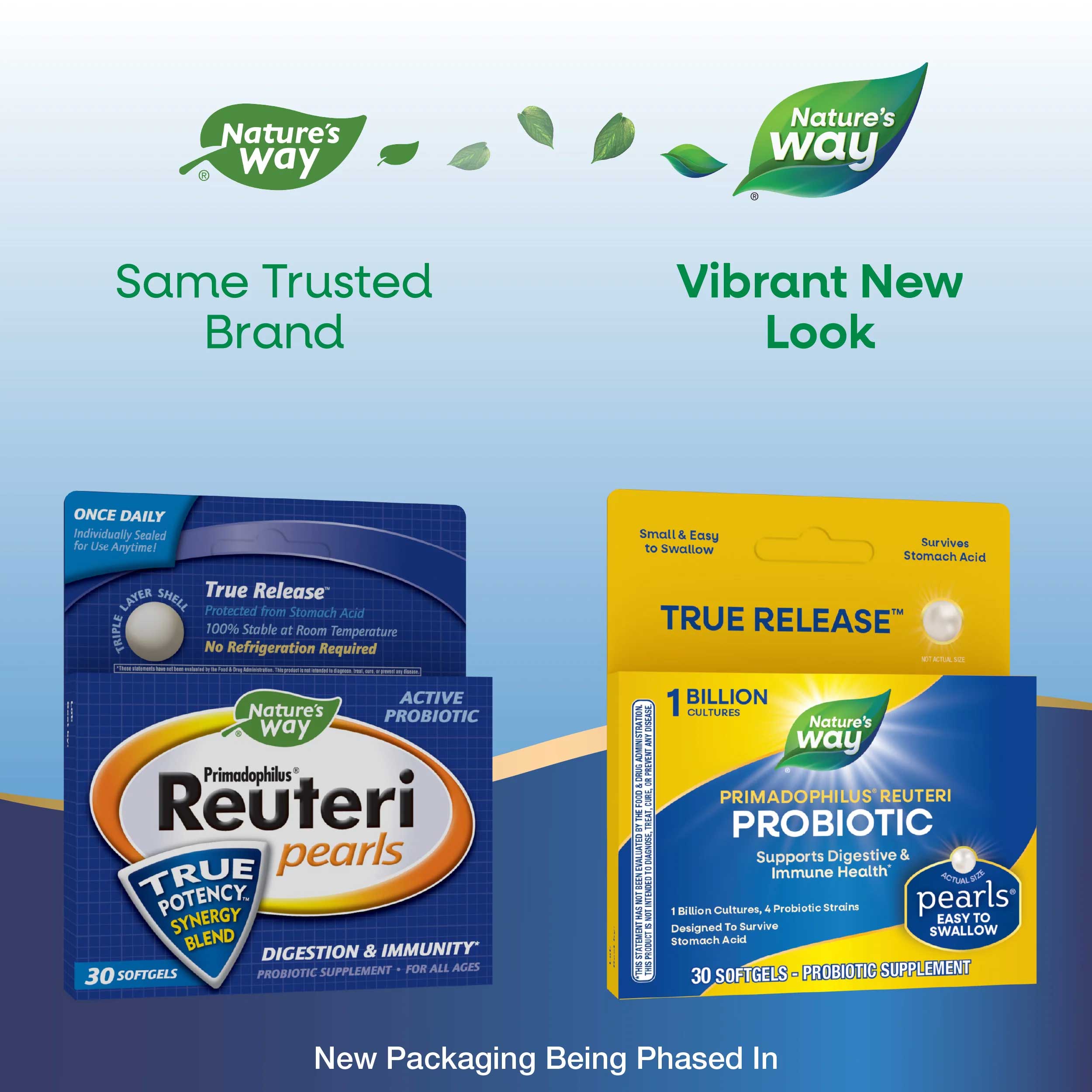 Nature's Way Primadophilus Reuteri Pearls Probiotic New Look