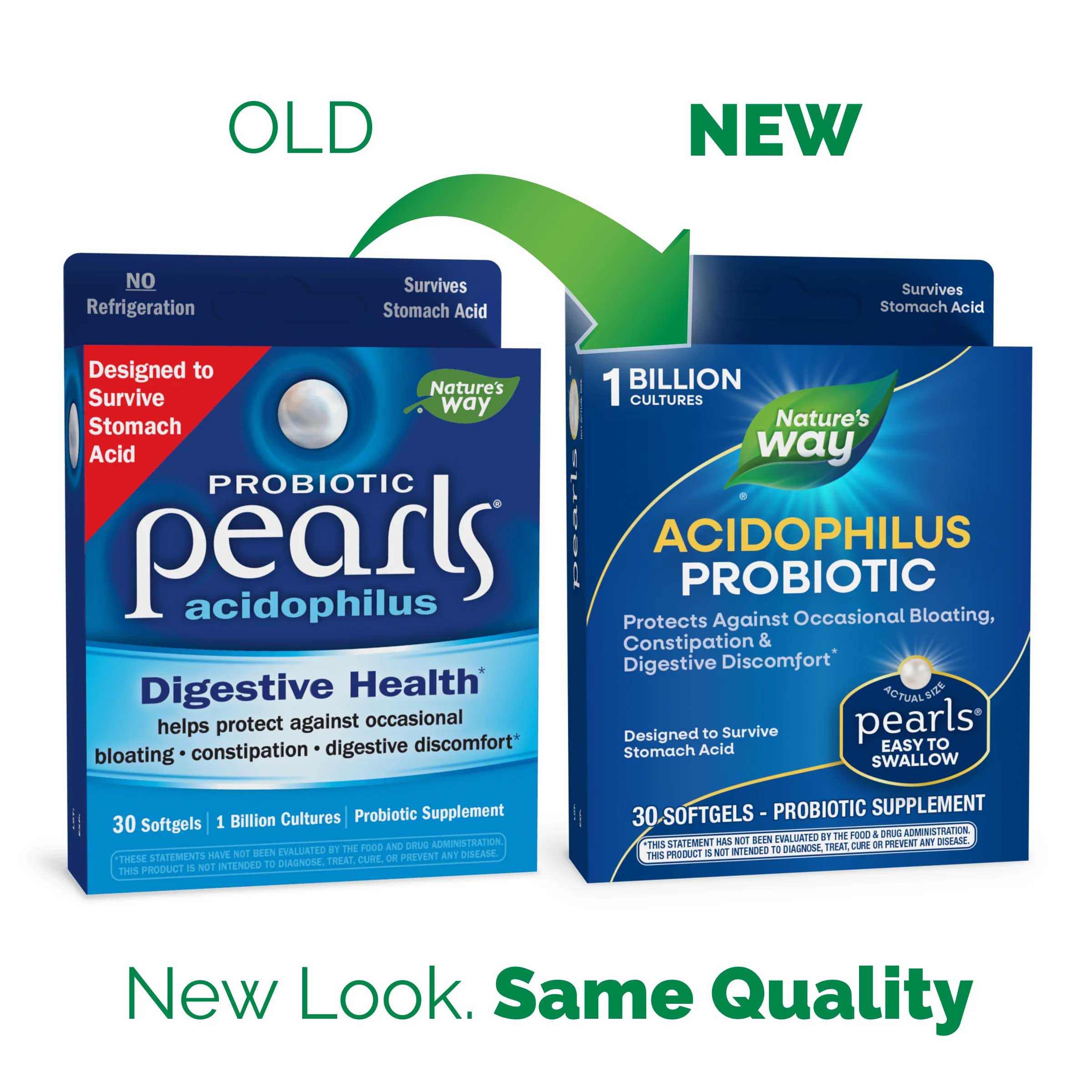 Nature's Way Probiotic Pearls Acidophilus - Digestive Health New Look