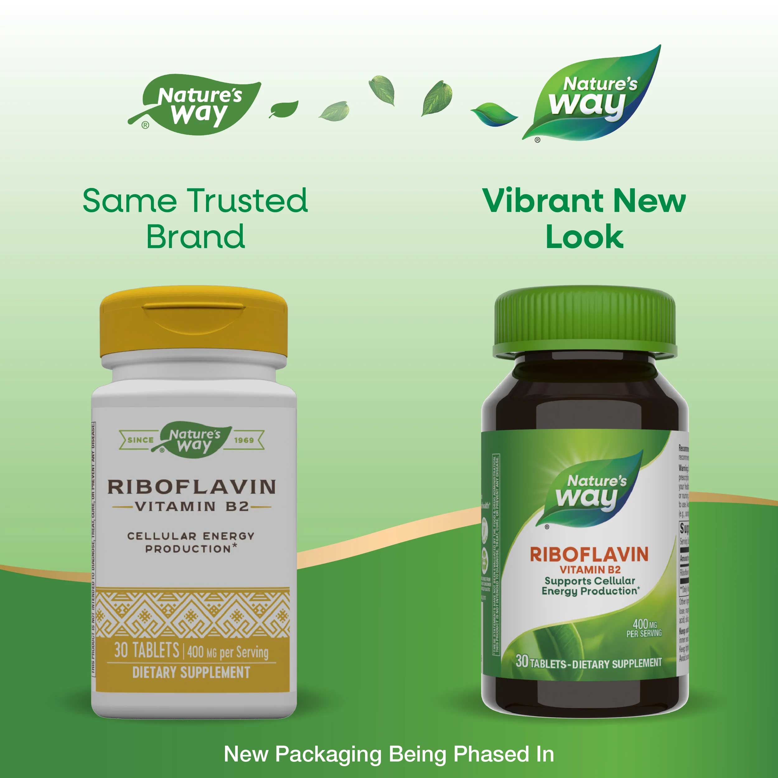 Nature's Way Riboflavin Vitamin B2 New Look