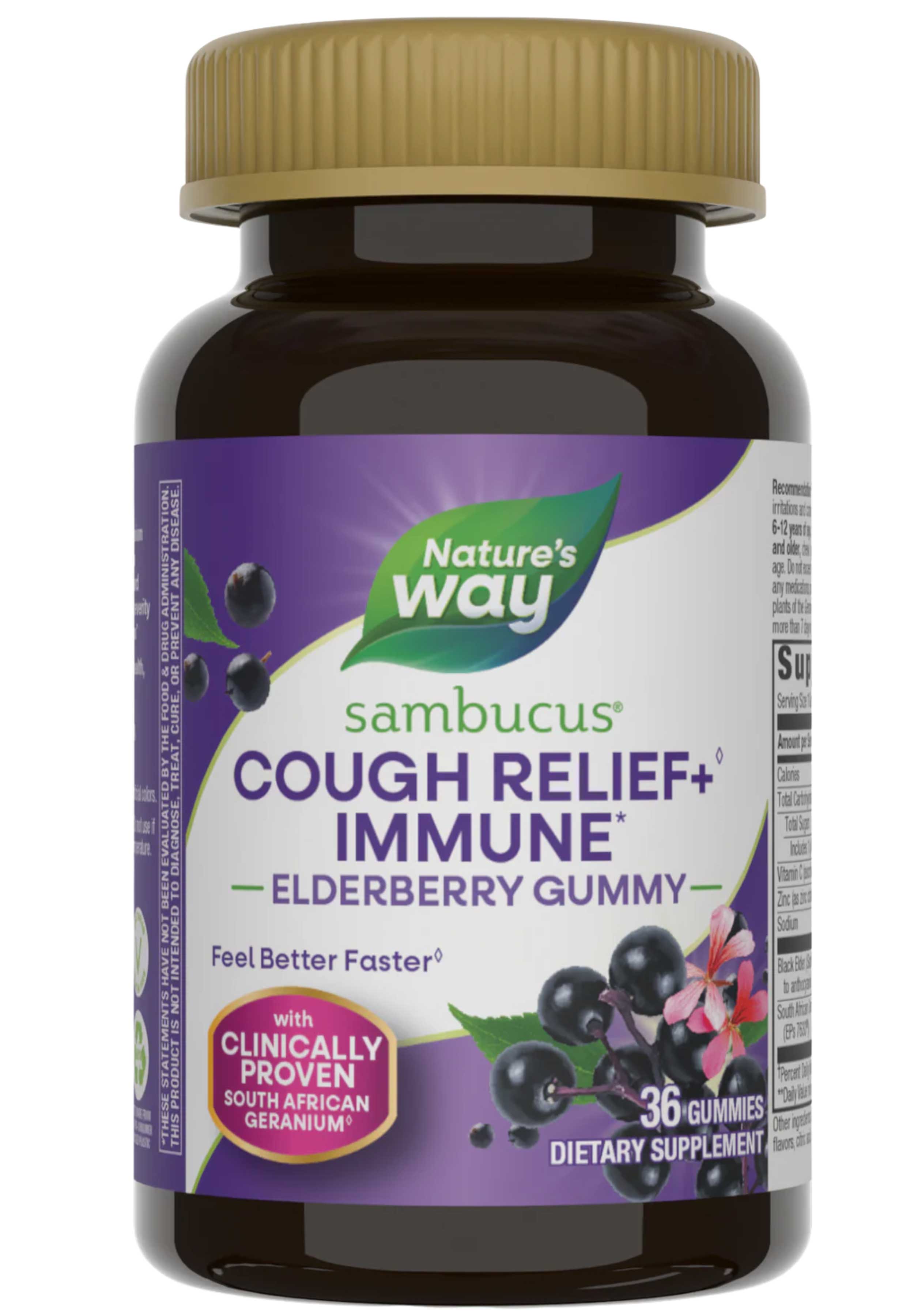 Nature's Way Sambucus Cough Relief + Immune Gummy