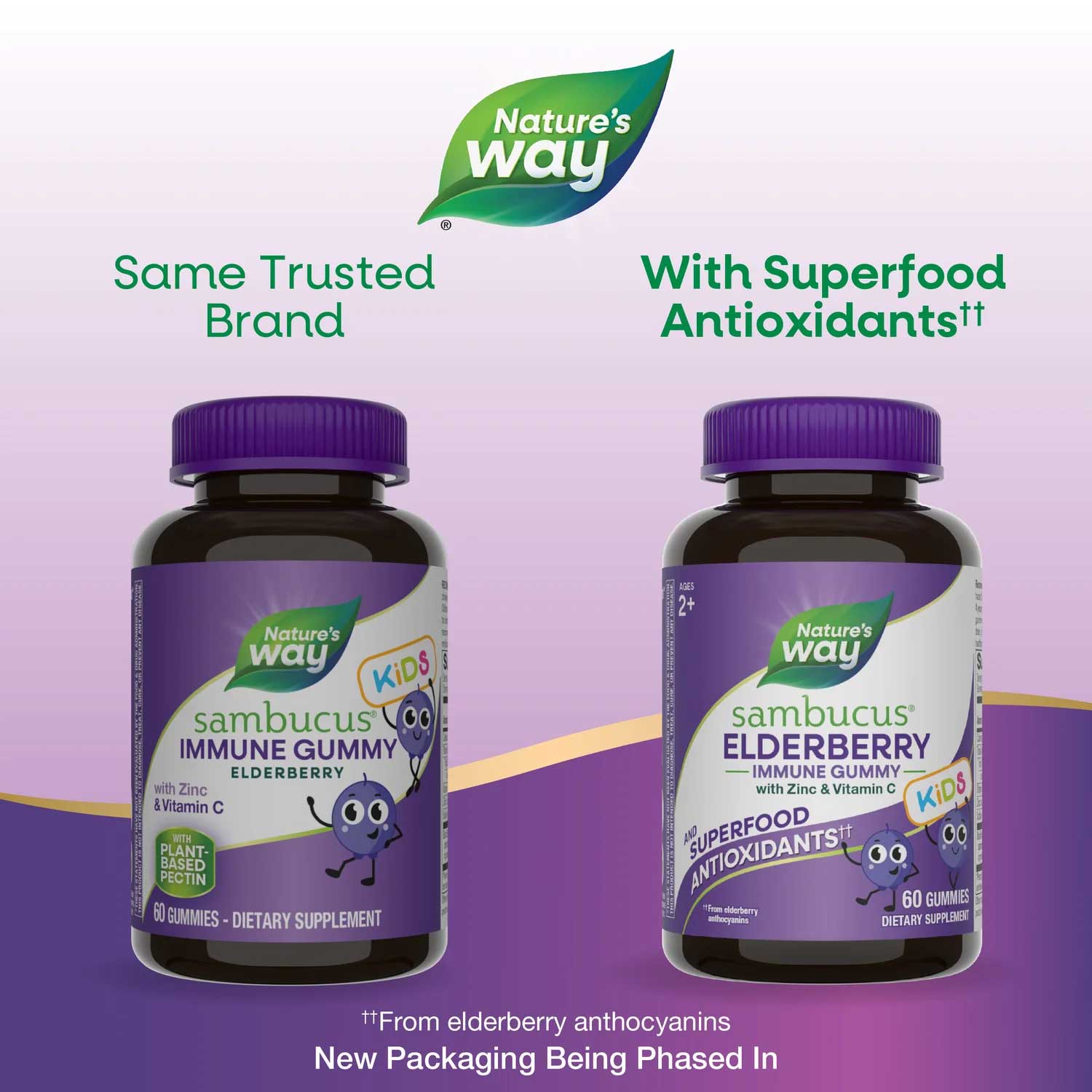 Nature's Way Sambucus Kids Immune Gummies New Look