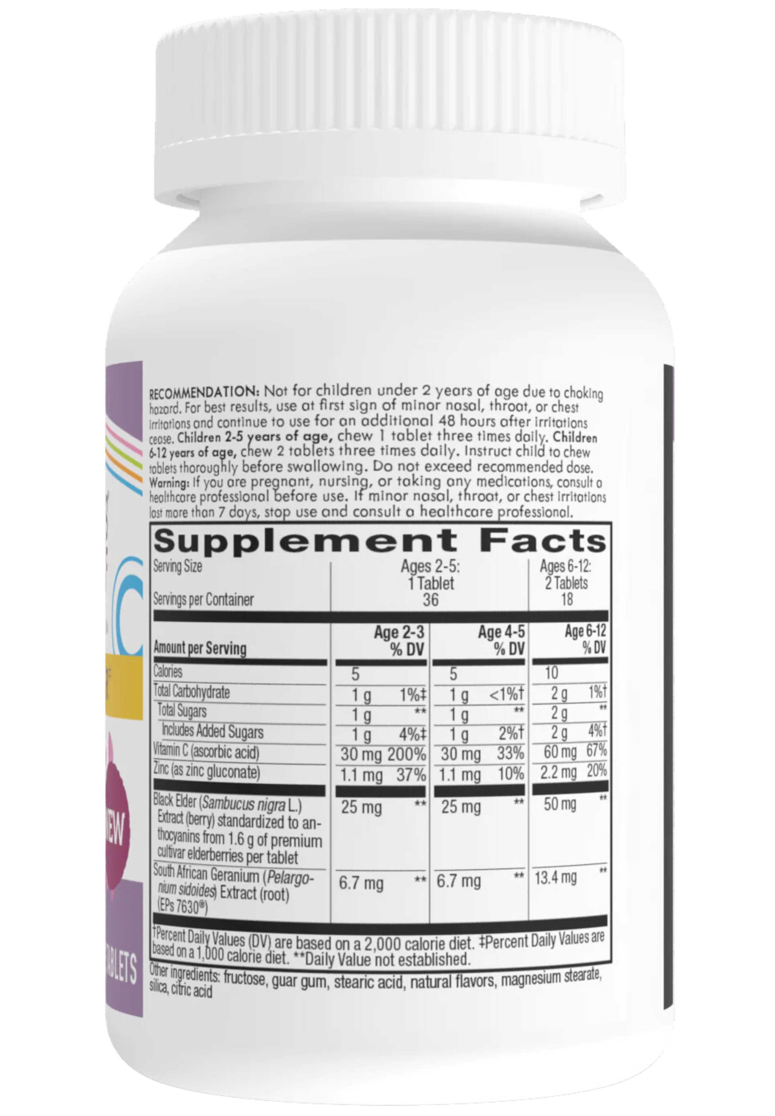 Nature's Way Sambucus Relief for Kids Ingredients