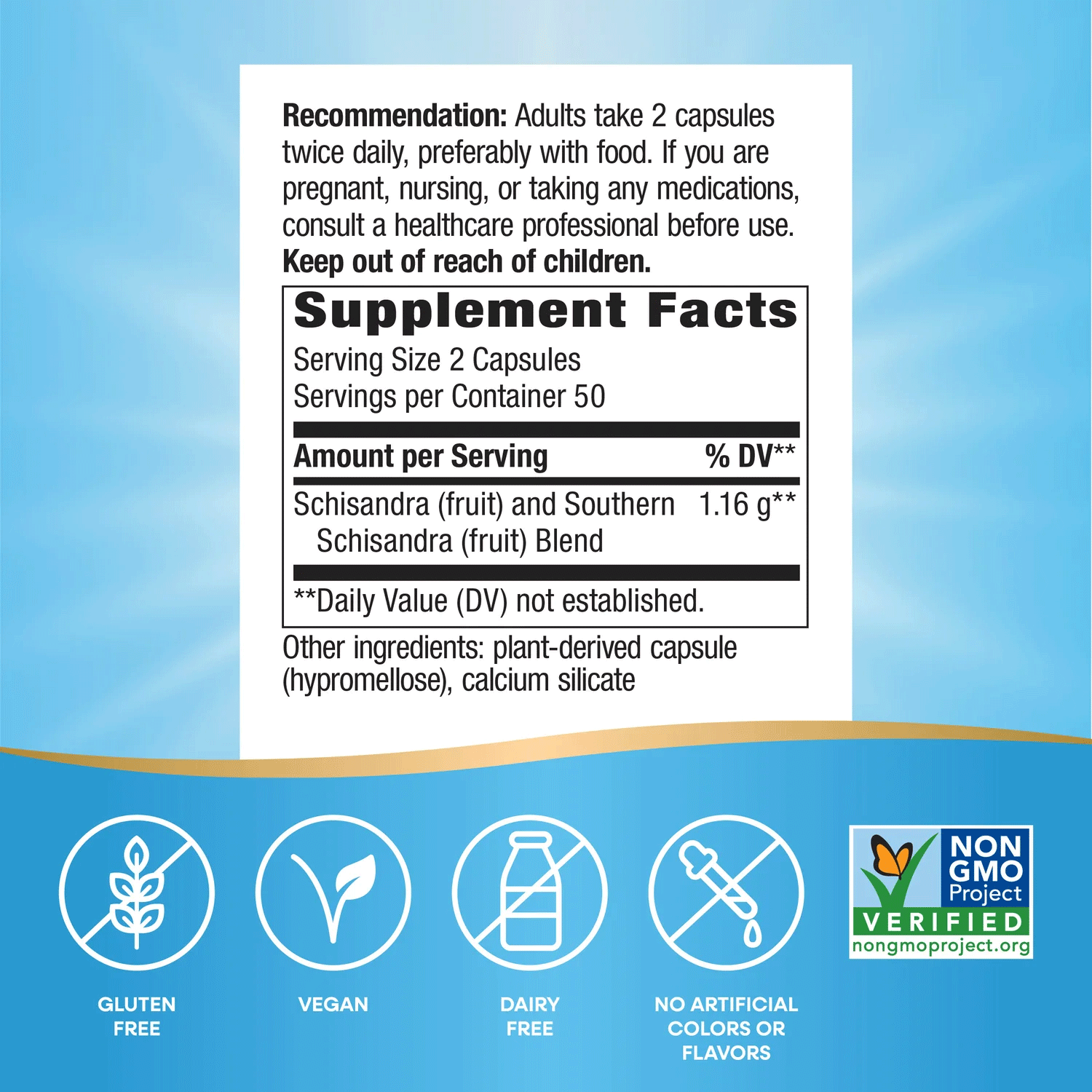 Nature's Way Schisandra Fruit Ingredients