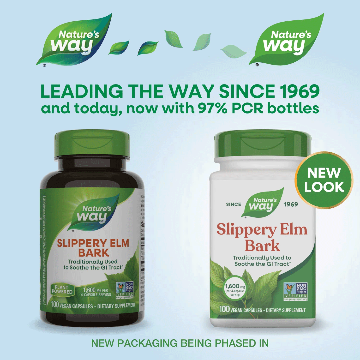 Nature's Way Slippery Elm Bark New Look