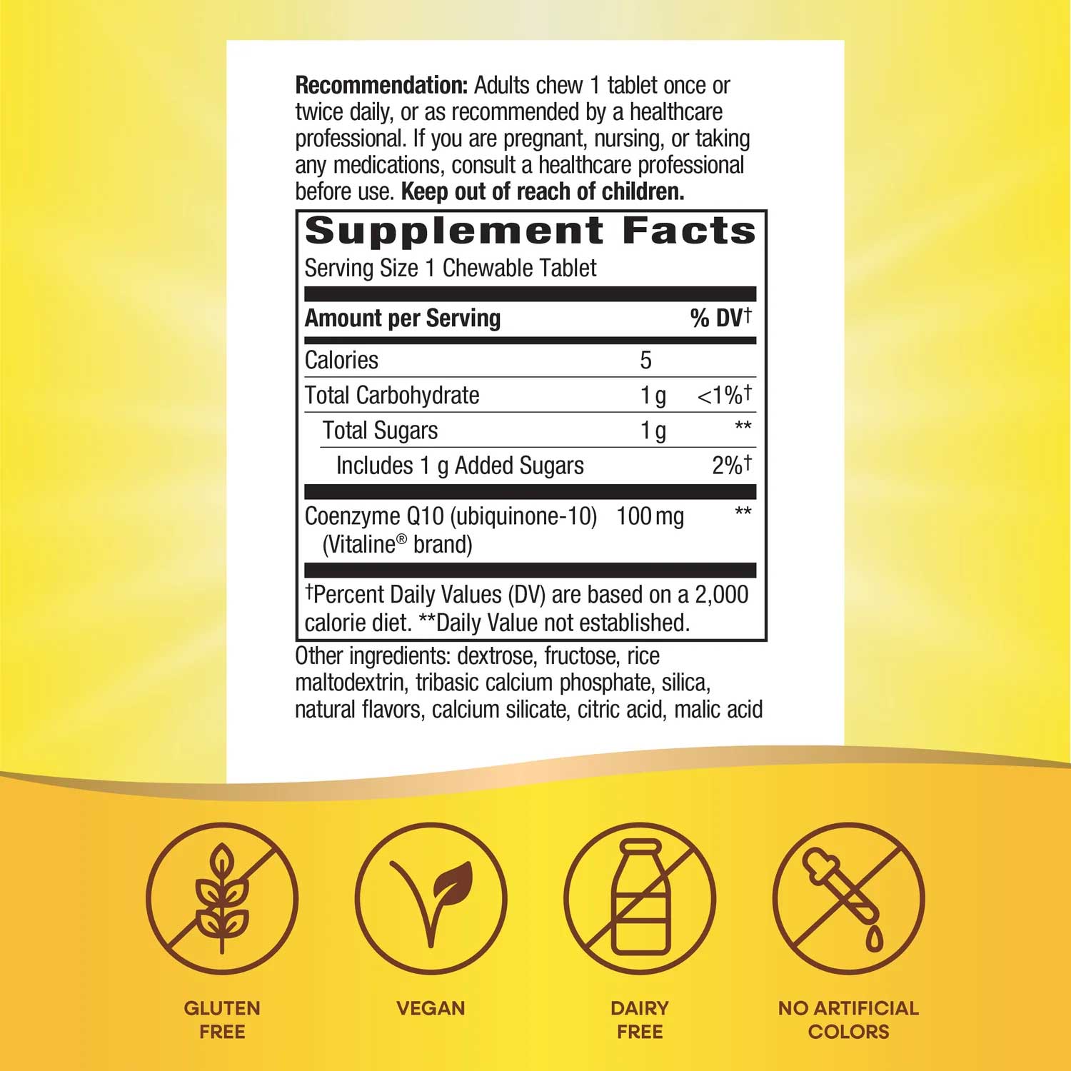Nature's Way Smart Q10, CoQ10 100 mg, Tropical Fruit Ingredients