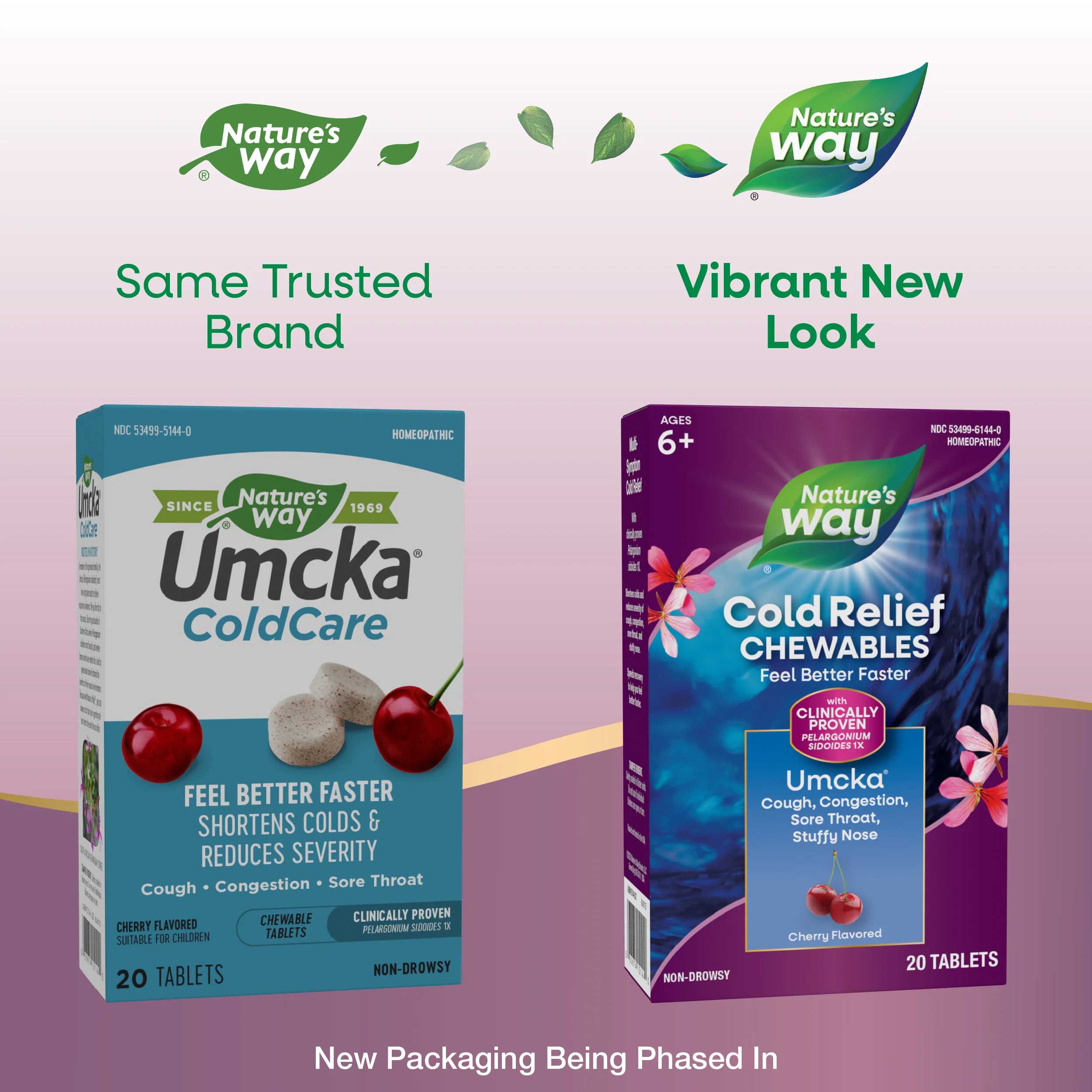 Nature's Way Umcka ColdCare Relief Chewable New Look