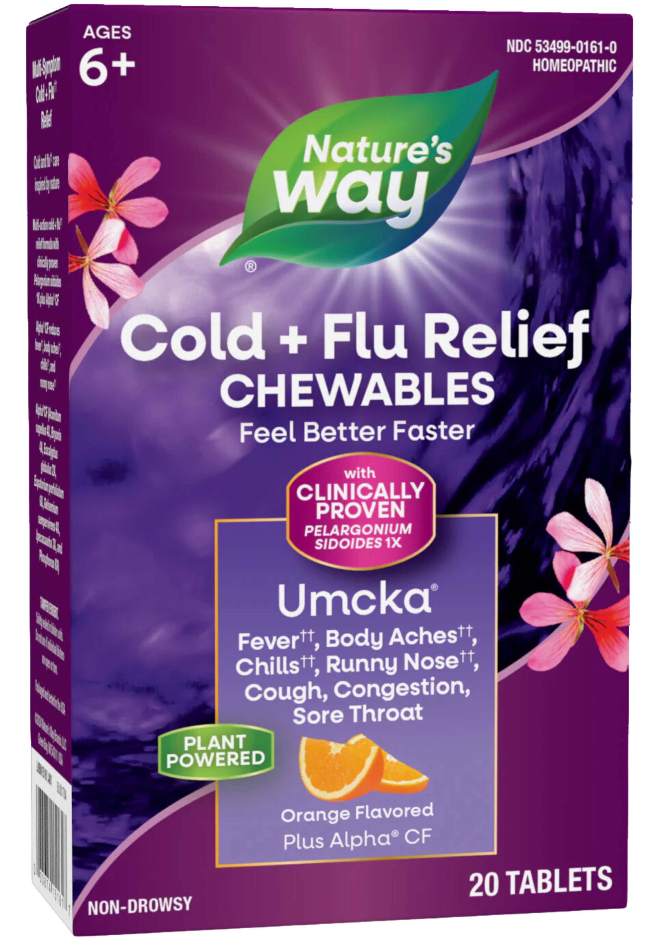 Nature's Way Umcka Cold+Flu Relief Chewables (Orange)
