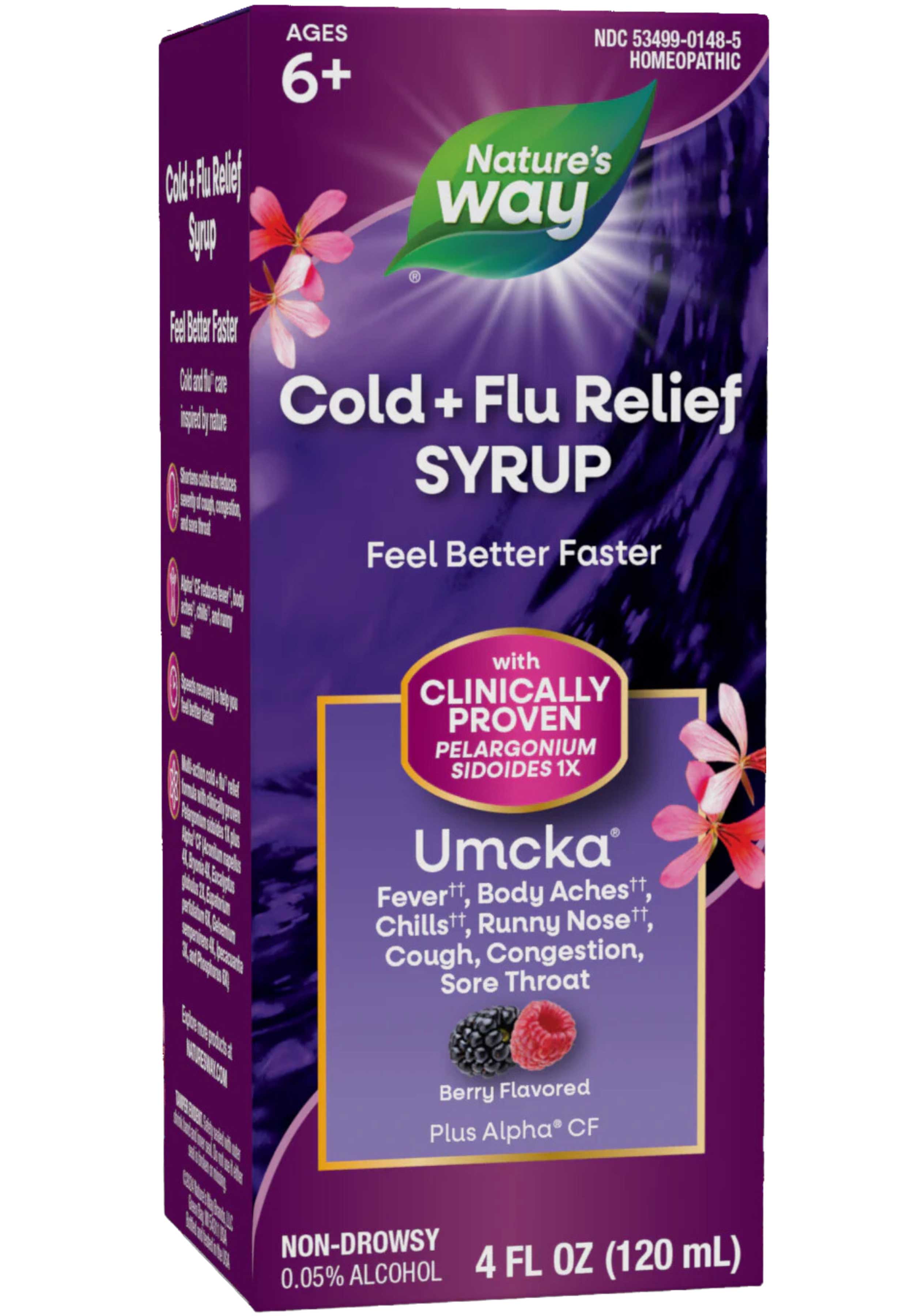 Nature's Way Umcka Cold+Flu Relief Syrup Berry Flavor