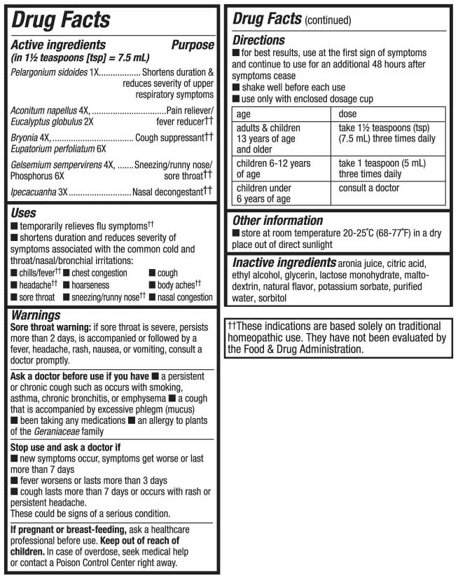 Nature's Way Umcka Cold+Flu Relief Syrup Berry Flavor Ingredients