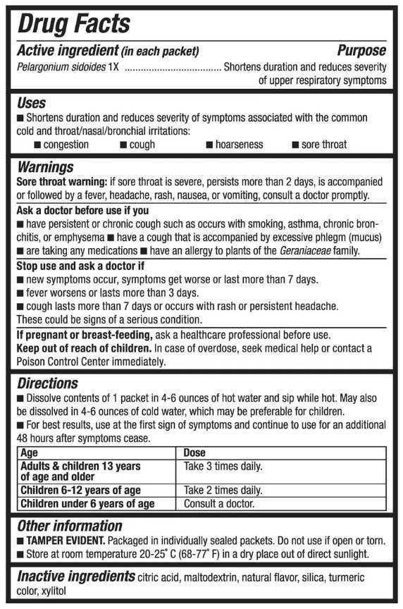 Nature's Way Umcka Cold Relief Hot Drink Ingredients