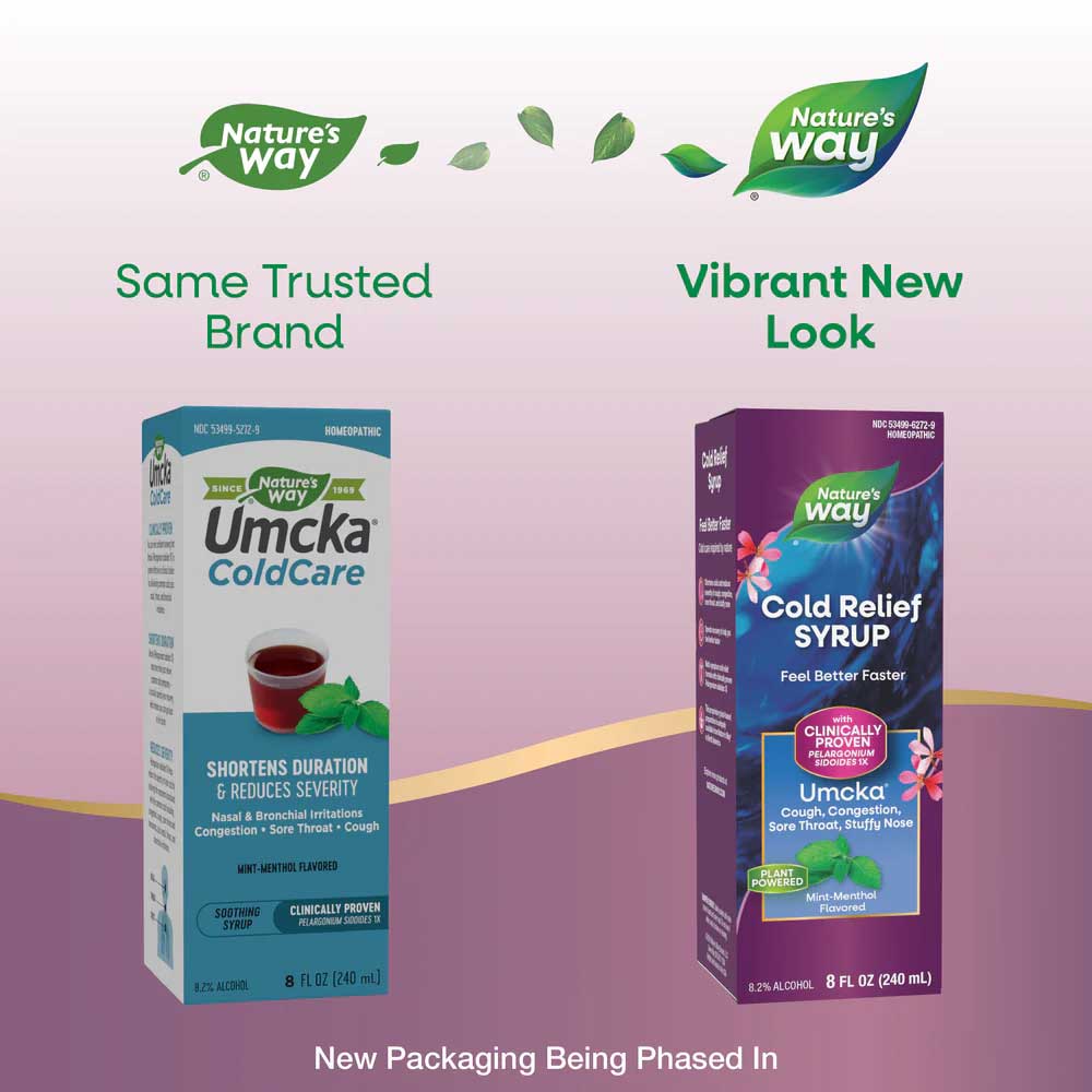 Nature's Way Umcka Cold Relief Syrup Mint-Menthol New Look