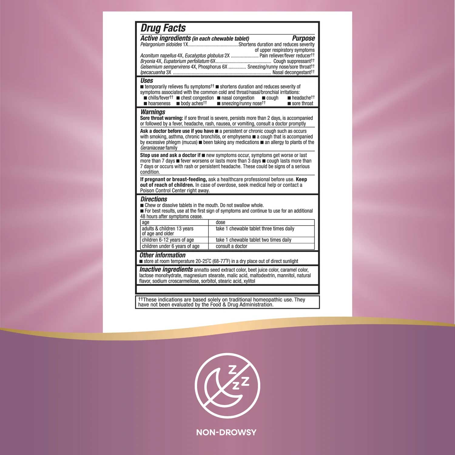 Nature's Way Umcka Cold & Flu Relief Chewables - Berry Ingredients