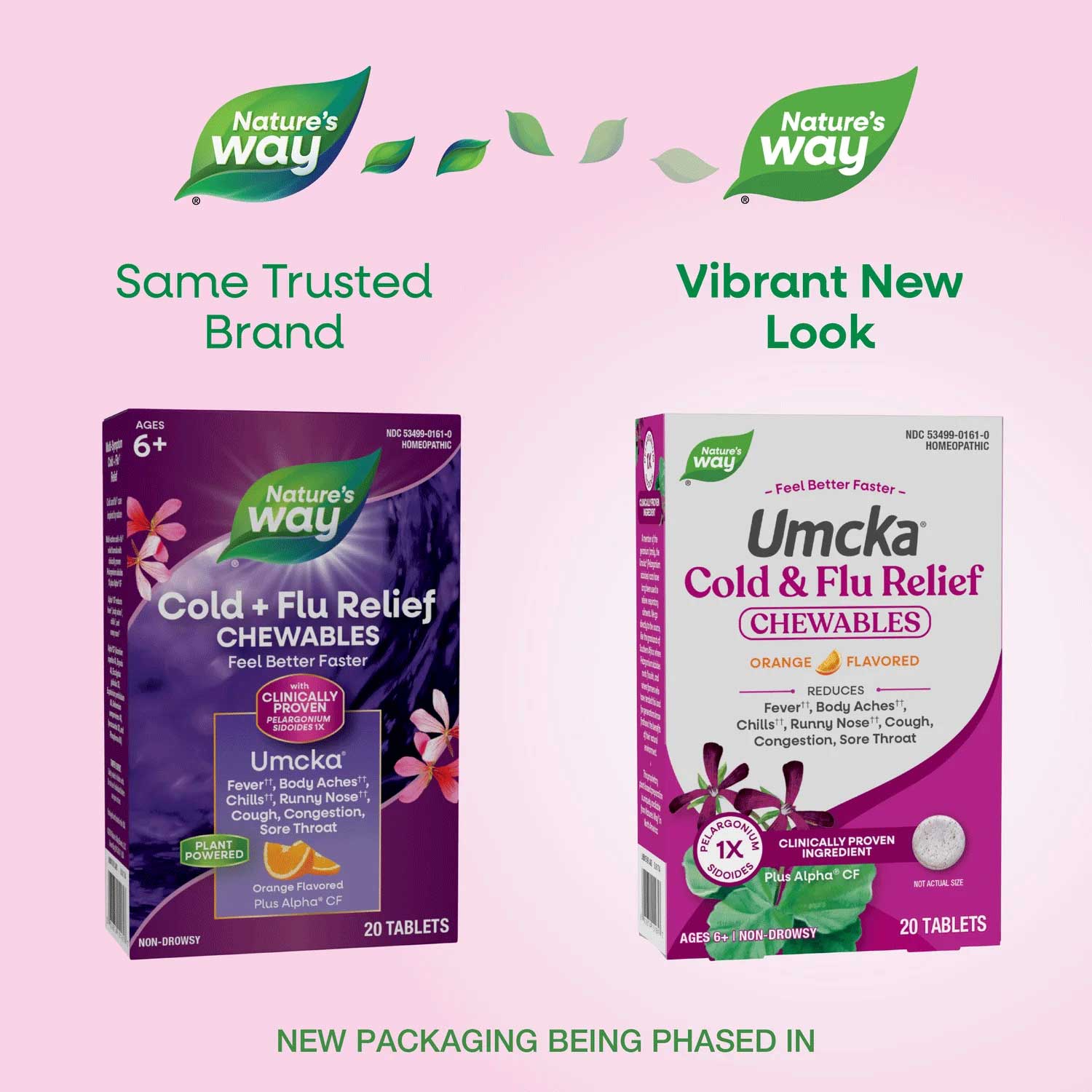 Nature's Way Umcka Cold & Flu Relief Chewables (Orange) New Look