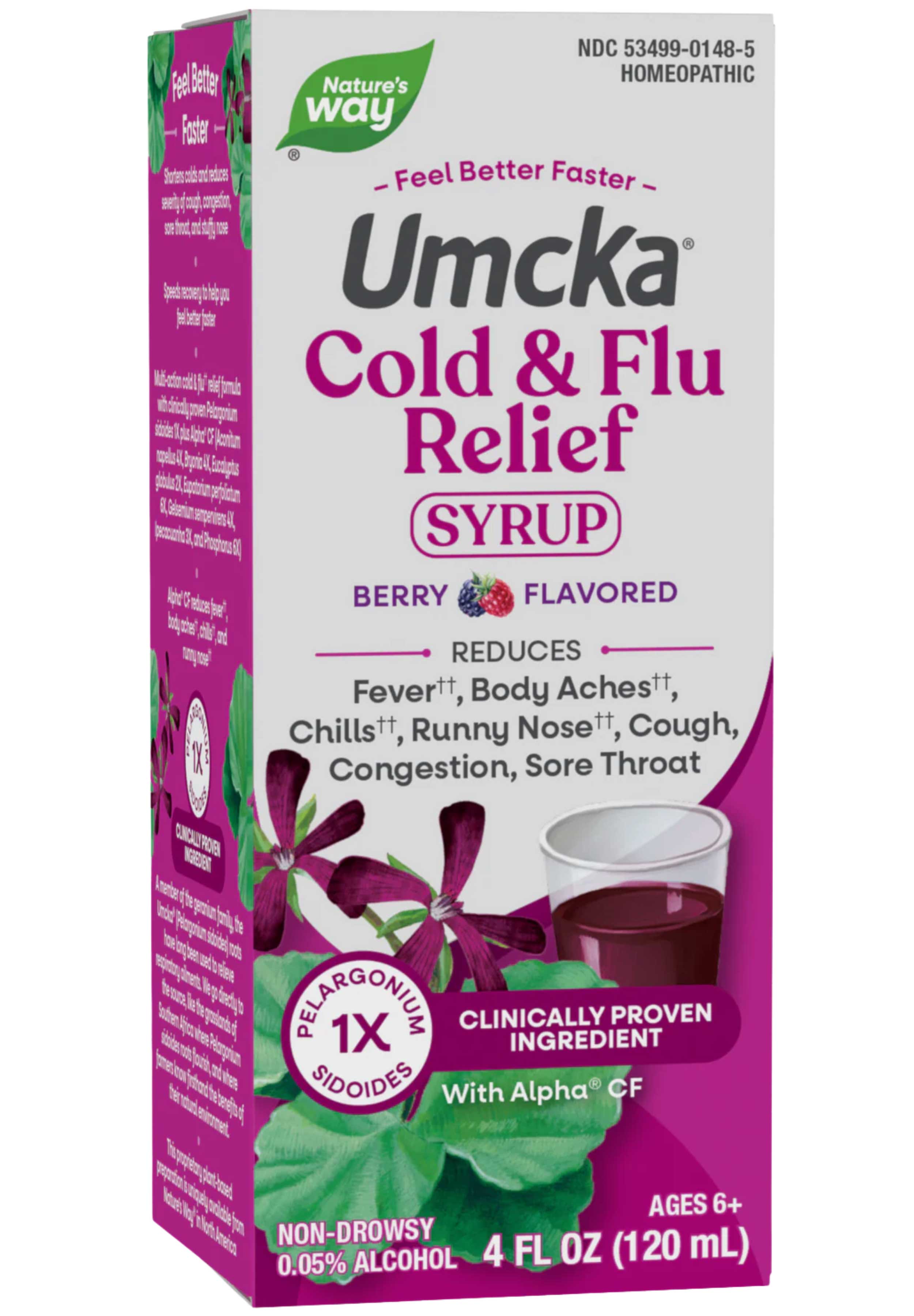 Nature's Way Umcka Cold & Flu Relief Syrup Berry Flavor