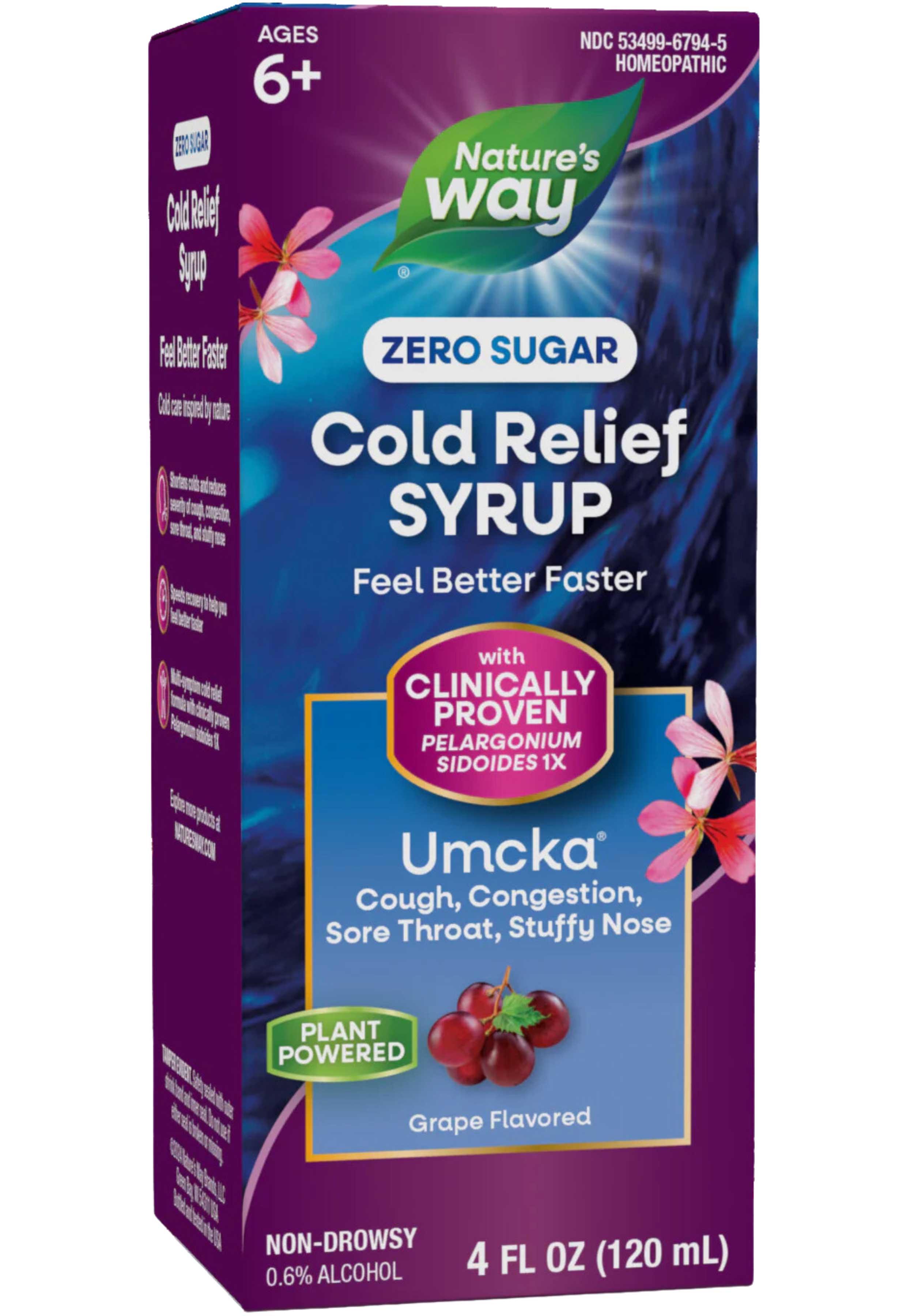 Nature's Way Umcka Zero Sugar Cold Relief Syrup