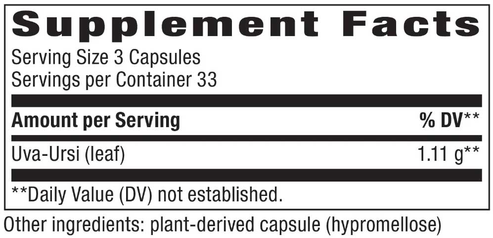 Nature's Way Uva-Ursi Leaves Ingredients