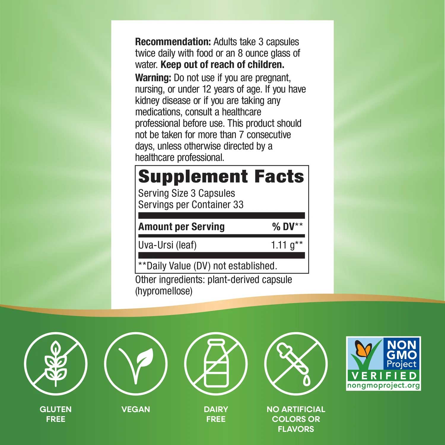 Nature's Way Uva-Ursi Leaves Ingredients