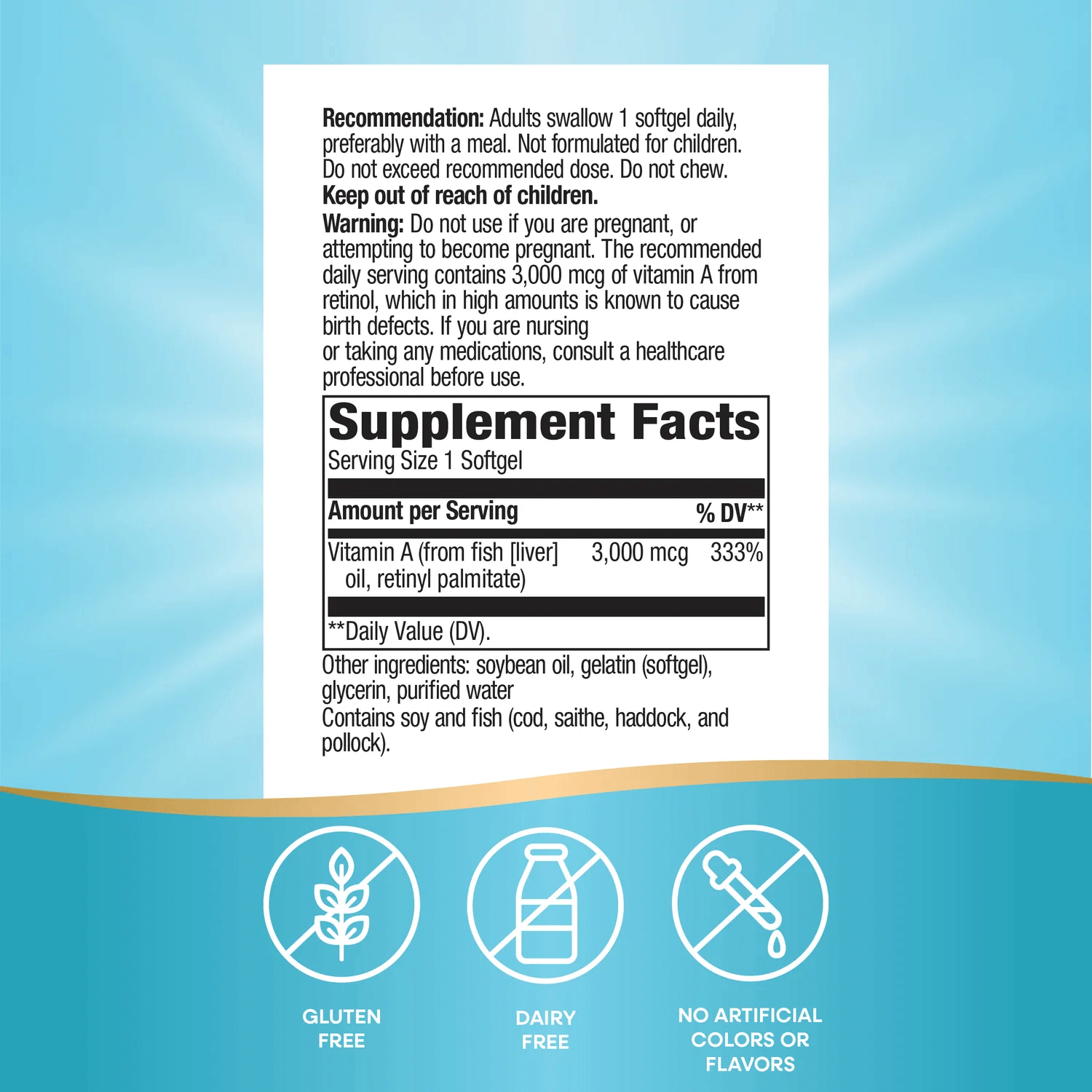 Nature's Way Vitamin A Ingredients