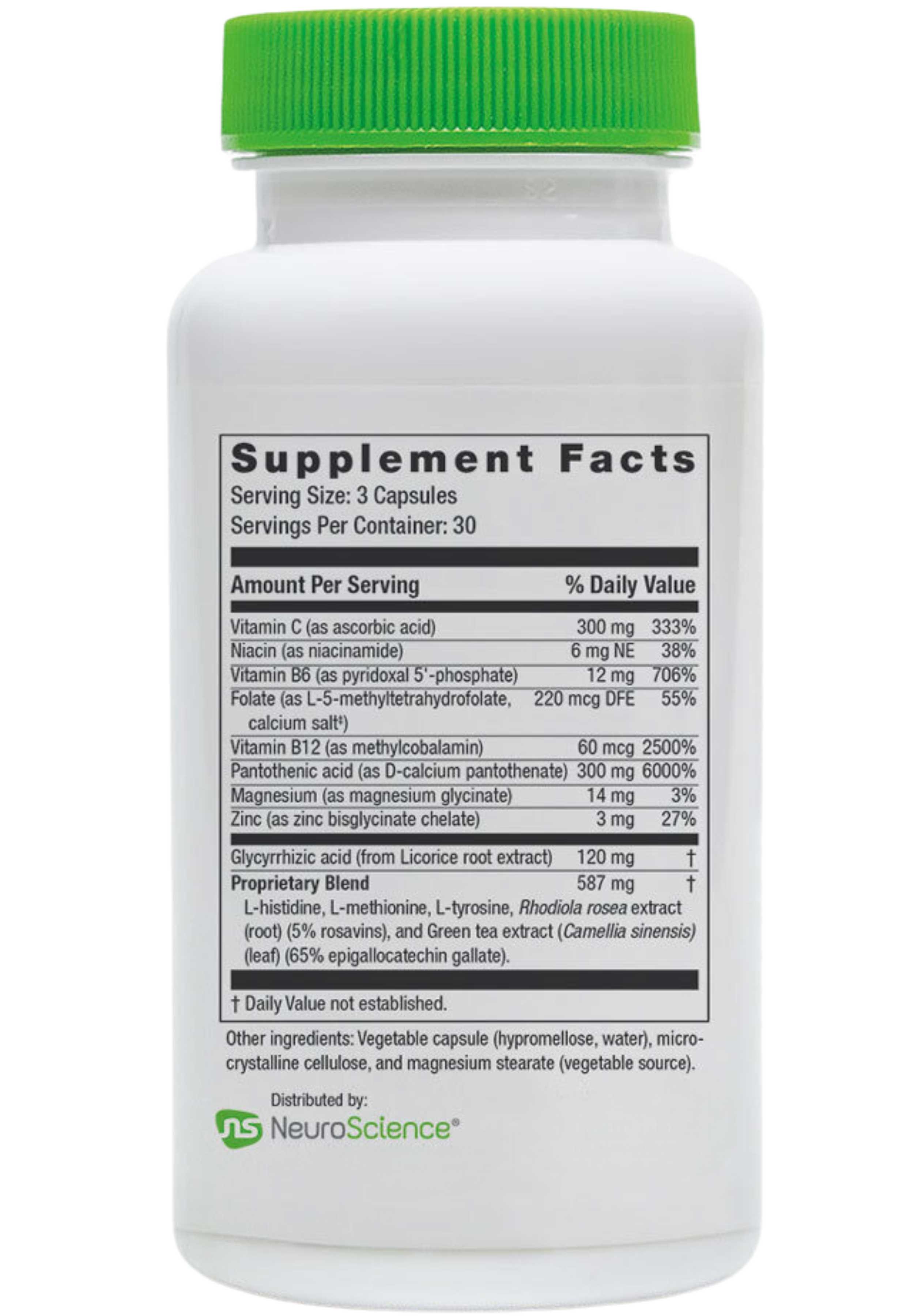 NeuroScience AdreCor with Licorice Root Ingredients