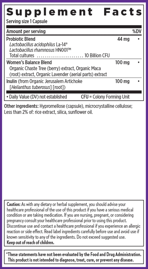 New Chapter All-Flora Probiotic Women's Daily Ingredients