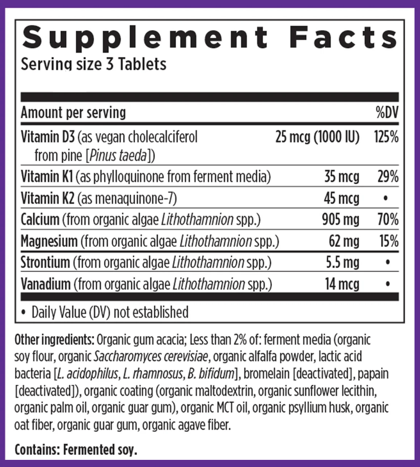 New Chapter Bone Strength Take Care (Slim Tabs) Ingredients