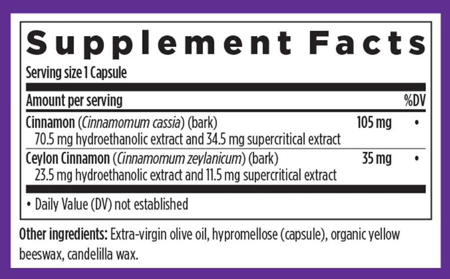 New Chapter Cinnamon Force Ingredients