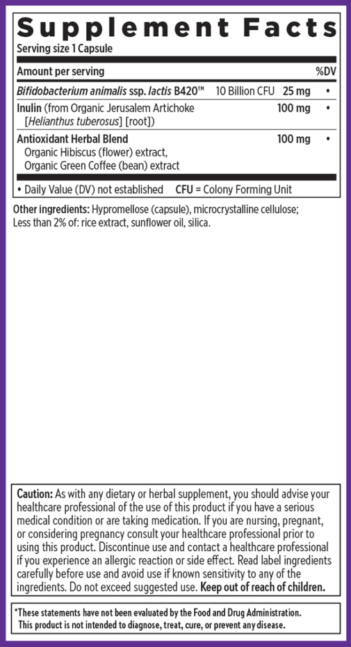 New Chapter Daily Dual Biotic Probiotic + Prebiotics Ingredients