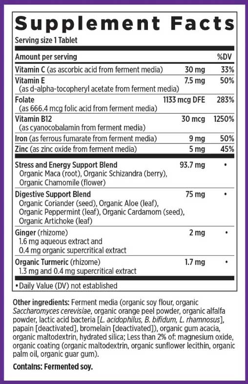 New Chapter Fermented Iron Complex Ingredients