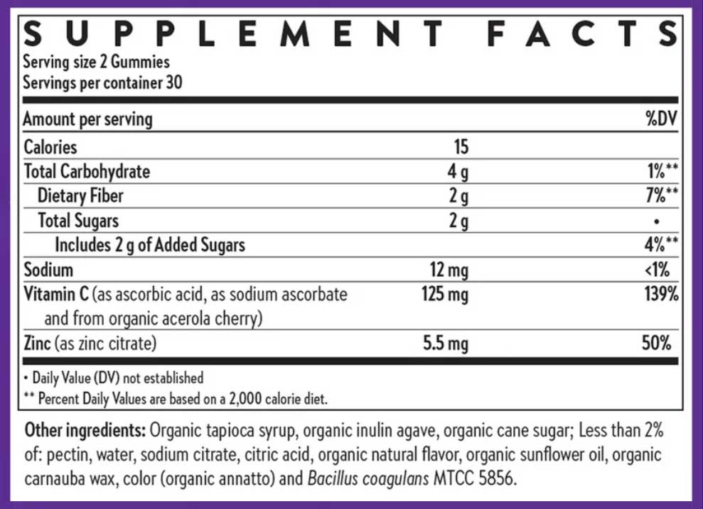New Chapter Immune Defense Vitamin C+ Ingredients