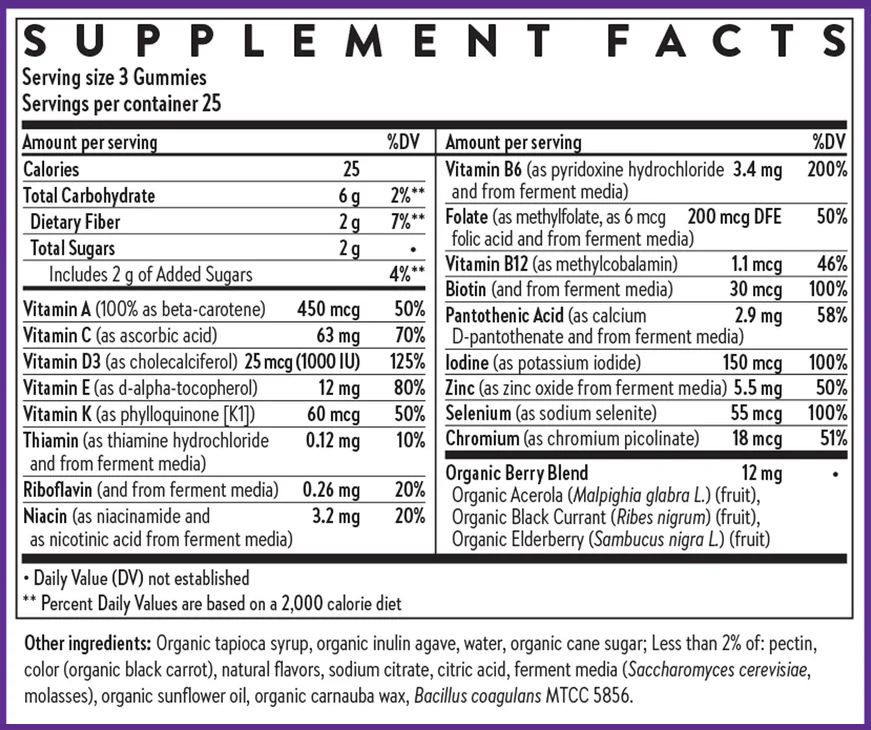 New Chapter Men's Multivitamin Gummies Ingredients