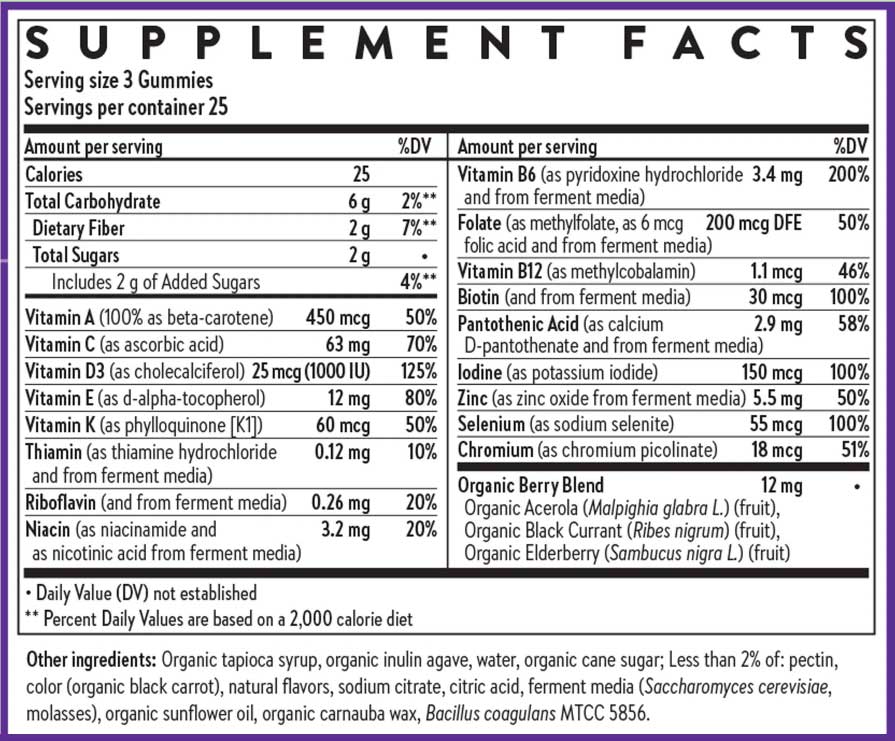 New Chapter Men's Multivitamin Gummies Ingredients