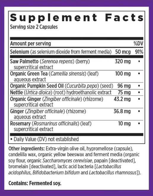 New Chapter Prostate 5LX Ingredients