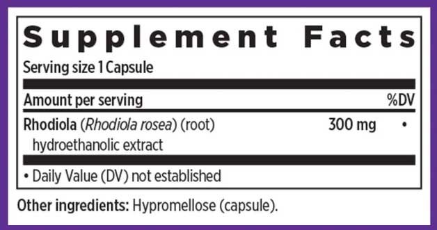 New Chapter Rhodiola Force 300 Ingredients