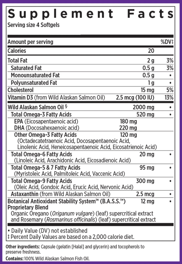 New Chapter Wholemega Fish Oil Tiny Caps Ingredients