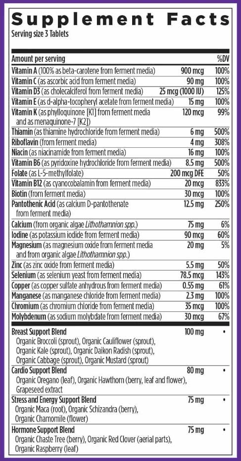 New Chapter Women’s Advanced Multivitamin 40+ Ingredients
