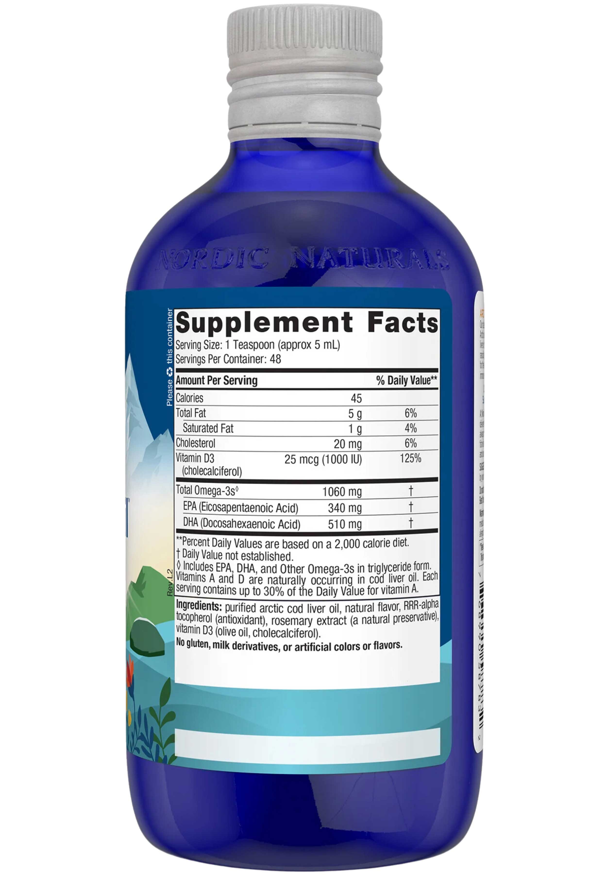 Nordic Naturals Arctic-D Cod Liver Oil  Ingredients