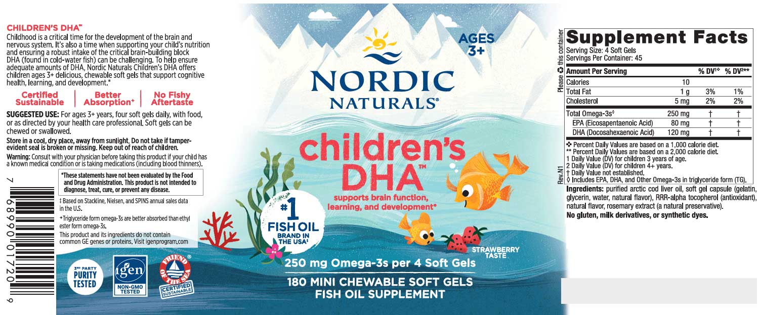 Nordic Naturals Children's DHA Label