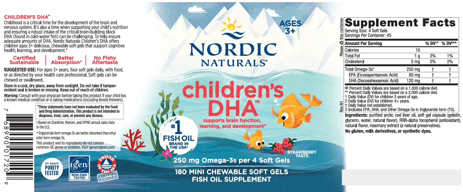 Nordic Naturals Children's DHA (Nordic Naturals DHA Junior) Label