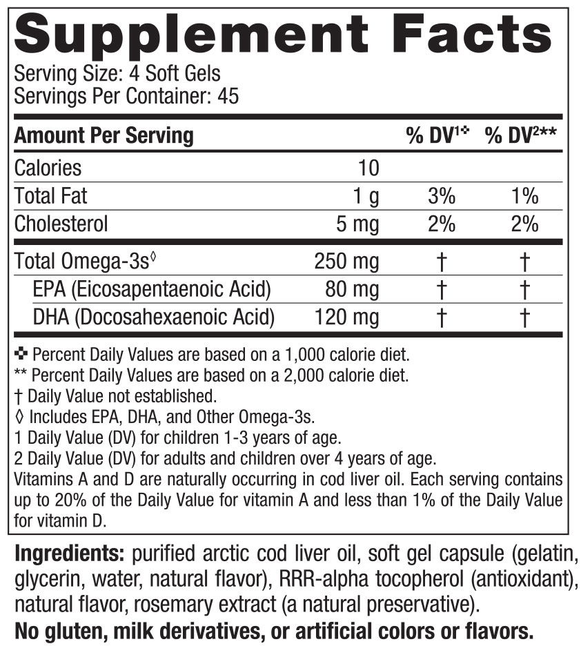 Nordic Naturals Children's DHA (Nordic Naturals DHA Junior) Ingredients